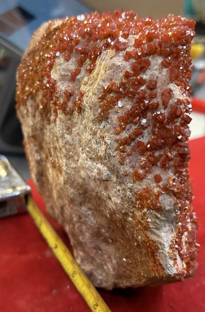 1706 Grams Vanadinite Crystals Cluster Mineral Specimen 5” X 5 1/2” X 3”