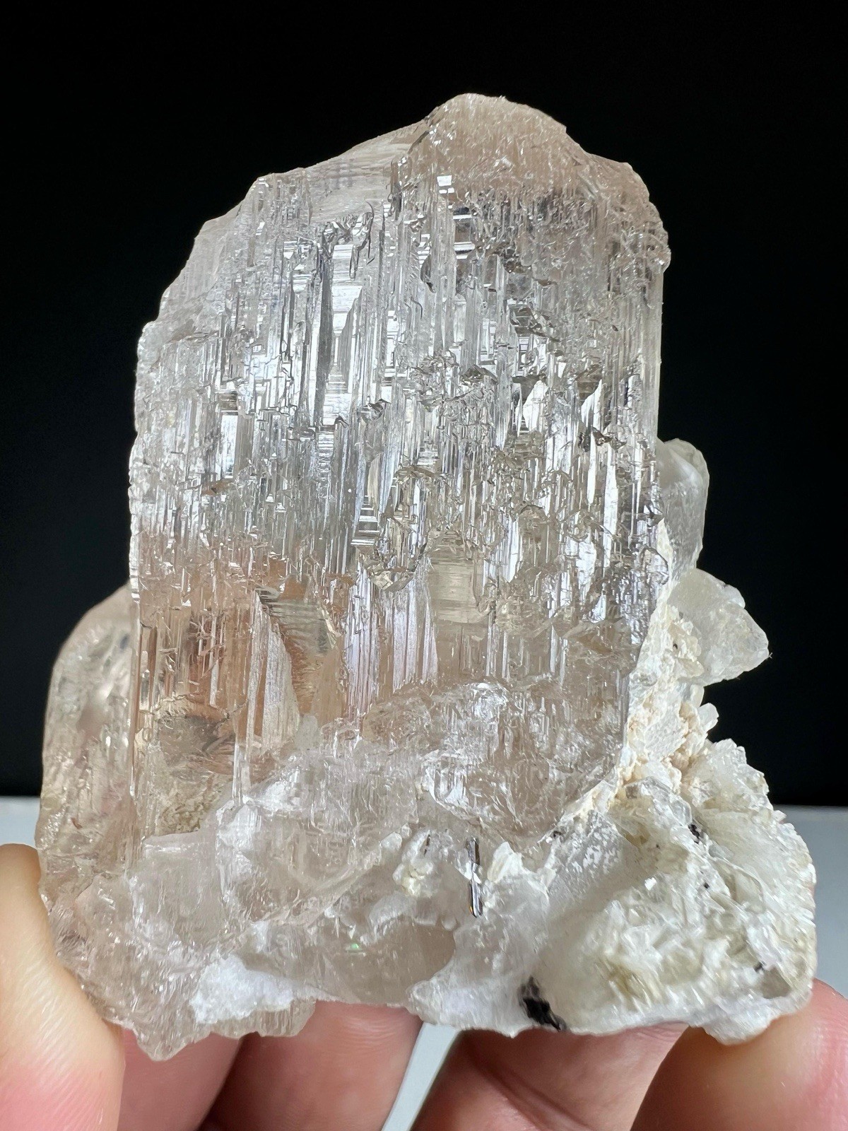 155 Gram Terminated Eye Clean Topaz Etched Topaz Huge Crystal From Skardu @PAK