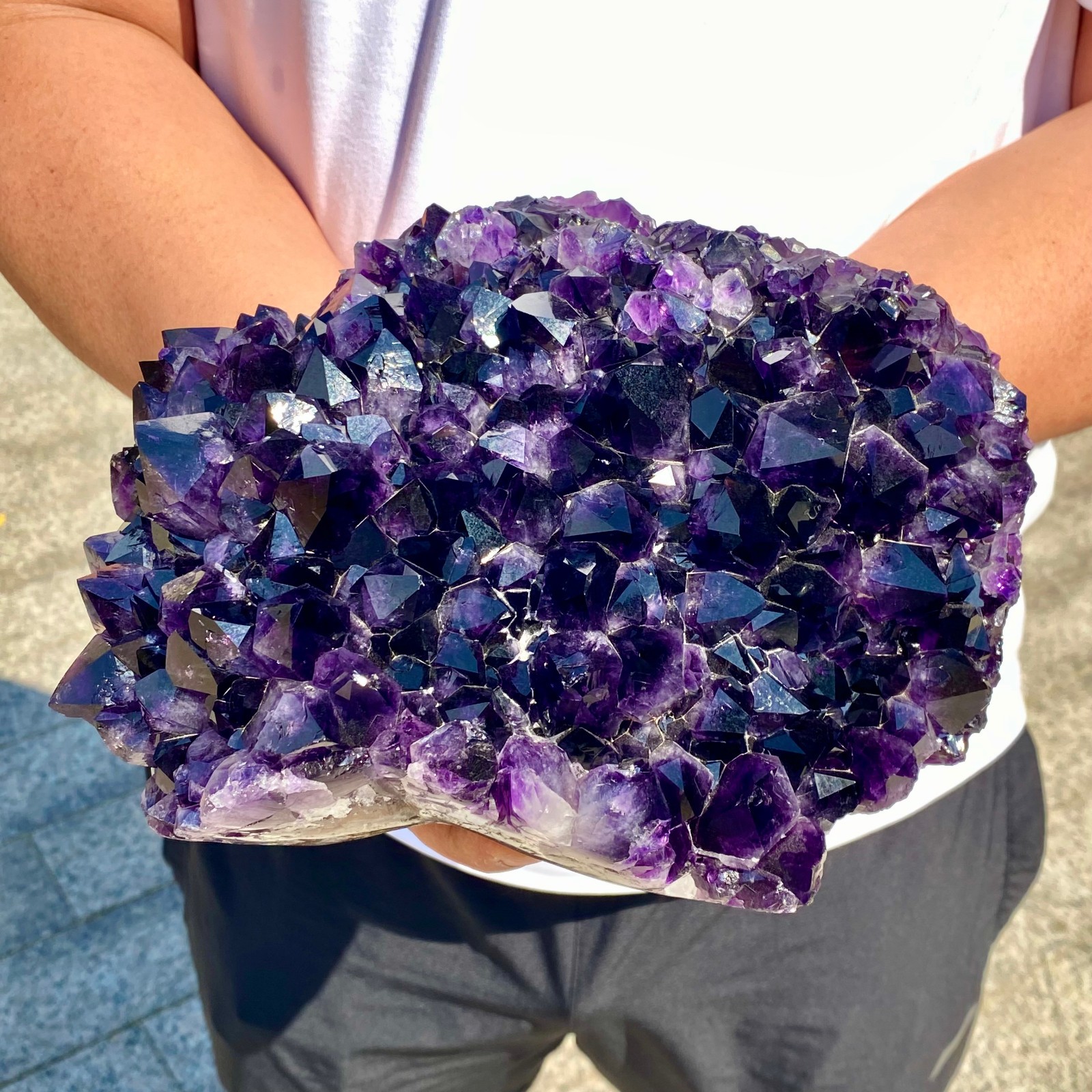 10LB Natural amethystCluster Quartz Crystal backbone mineral Specimen Healing