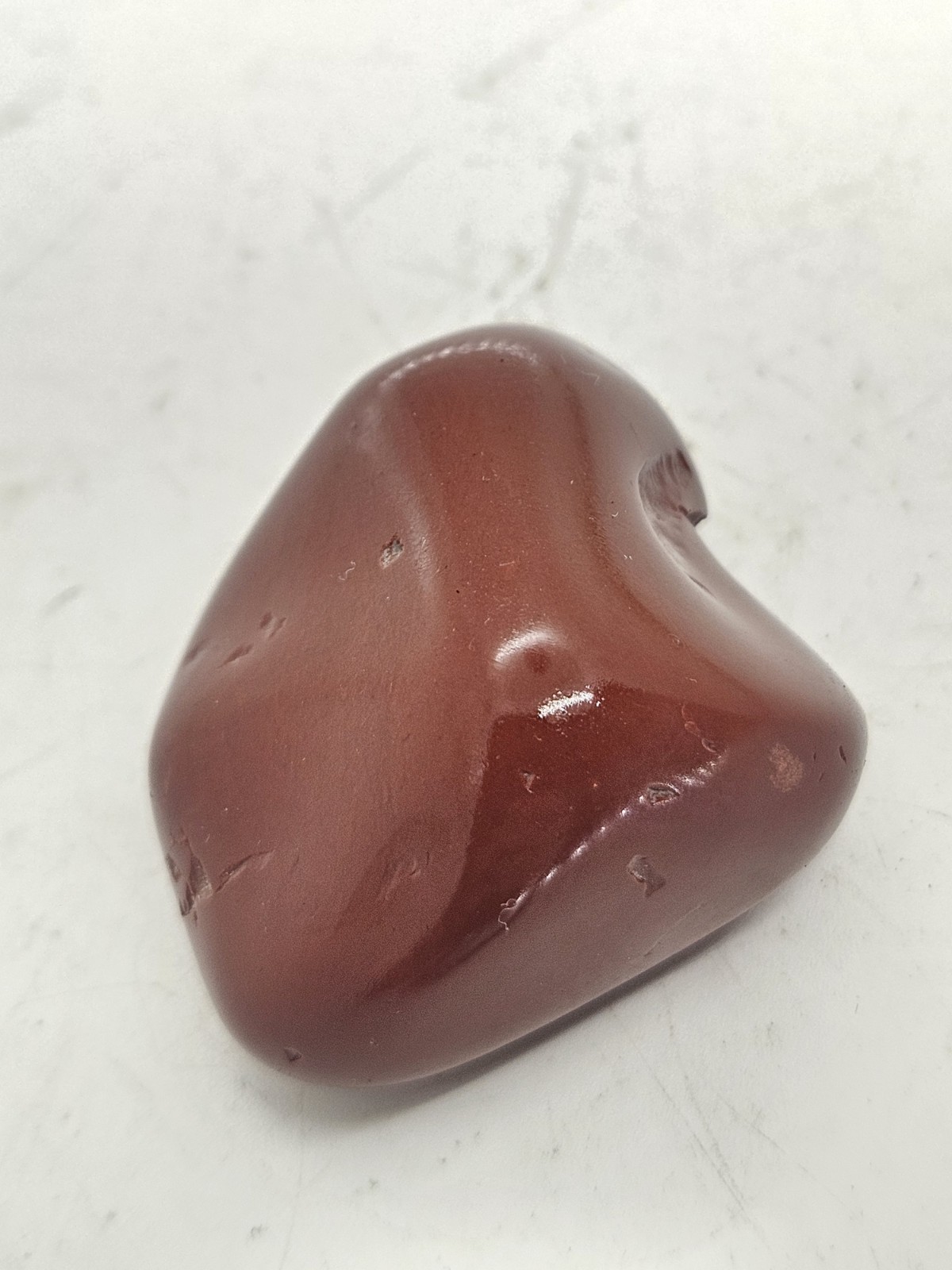 Solid Red Jasper Palm Stone, Earthy Red Crystal, Hand-Polished Root Chakra Stone