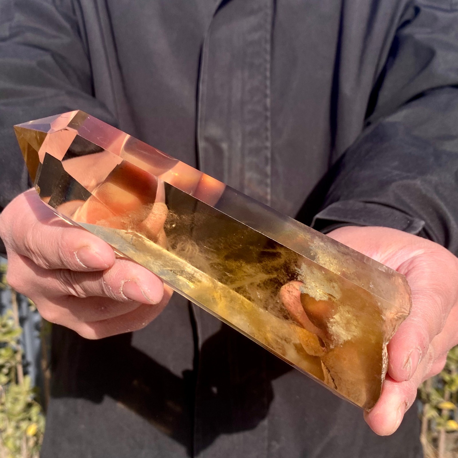 539G Natural Citrine backbone cluster mineral specimen quartz crystal healing