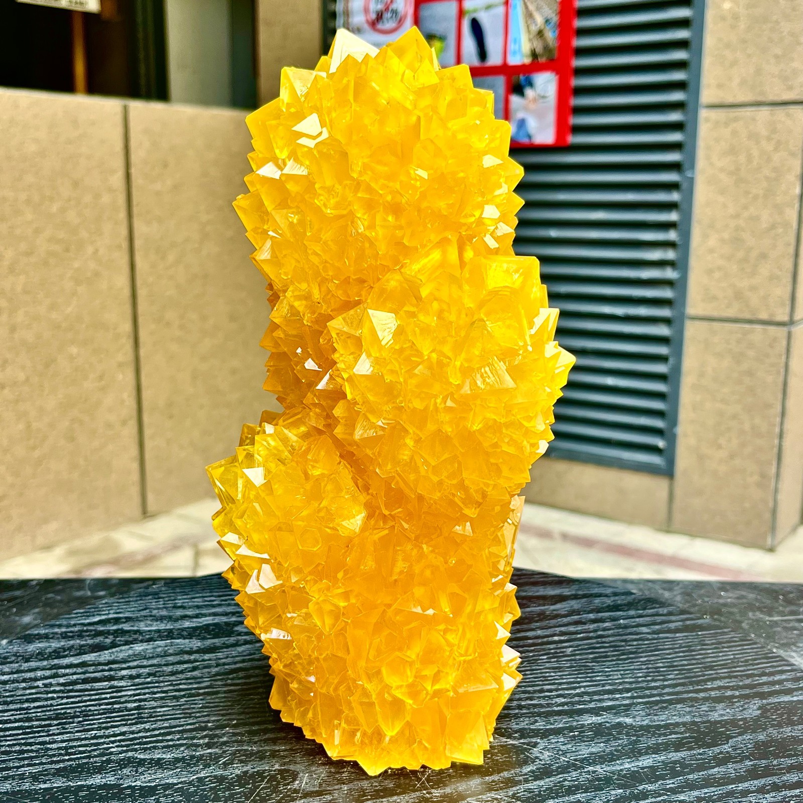 7.13LB Yellow Ghost Phantom Crystal Cluster Flower Raw Crystal Heal Quartz Decor