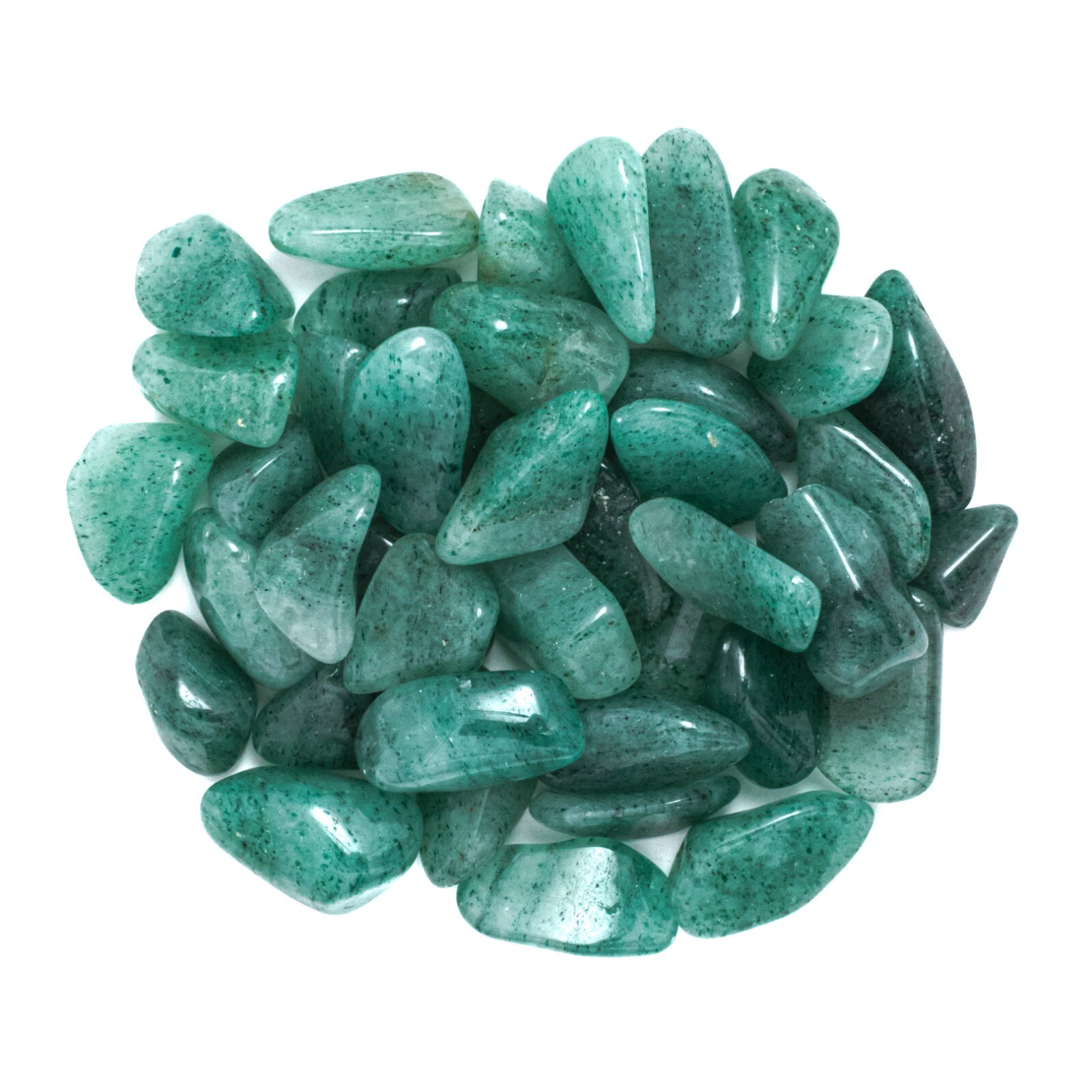 1/4 lb Small Tumbled Dark Green Aventurine Quartz Gemstone Crystals Bulk Gems
