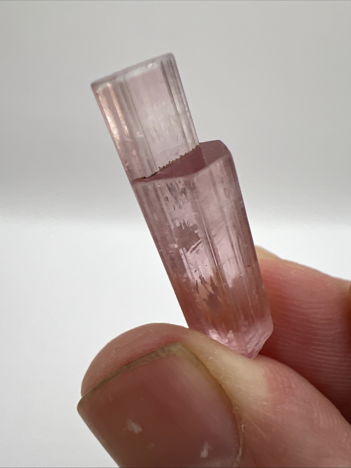 Beautiful Blue Cap Pink Congo Tourmaline Jewelry Point – 3.25g – 10084