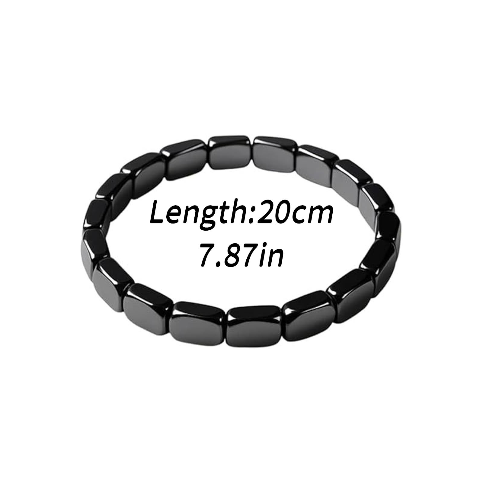 TACBSP Hematite Bracelet for Men Natural Stone Hematite Bracelet Black Stretc…