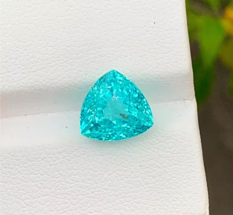 10 Ct + Trillion Cut Flawless Natural Tourmaline Certified Loose Gemstone