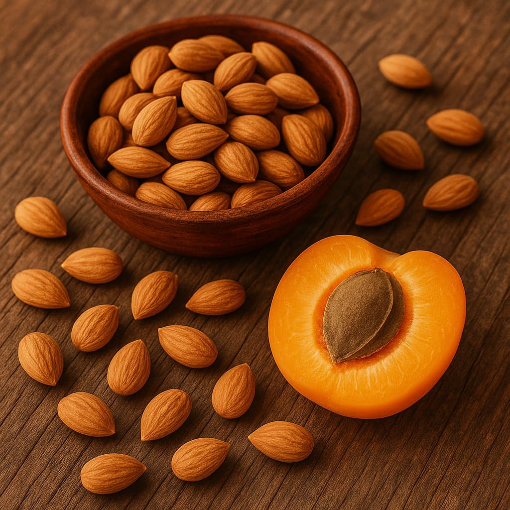 Natural BITTER Apricot Kernels 16 Oz, 100% Natural Whole Raw Apricot Seeds, Sun