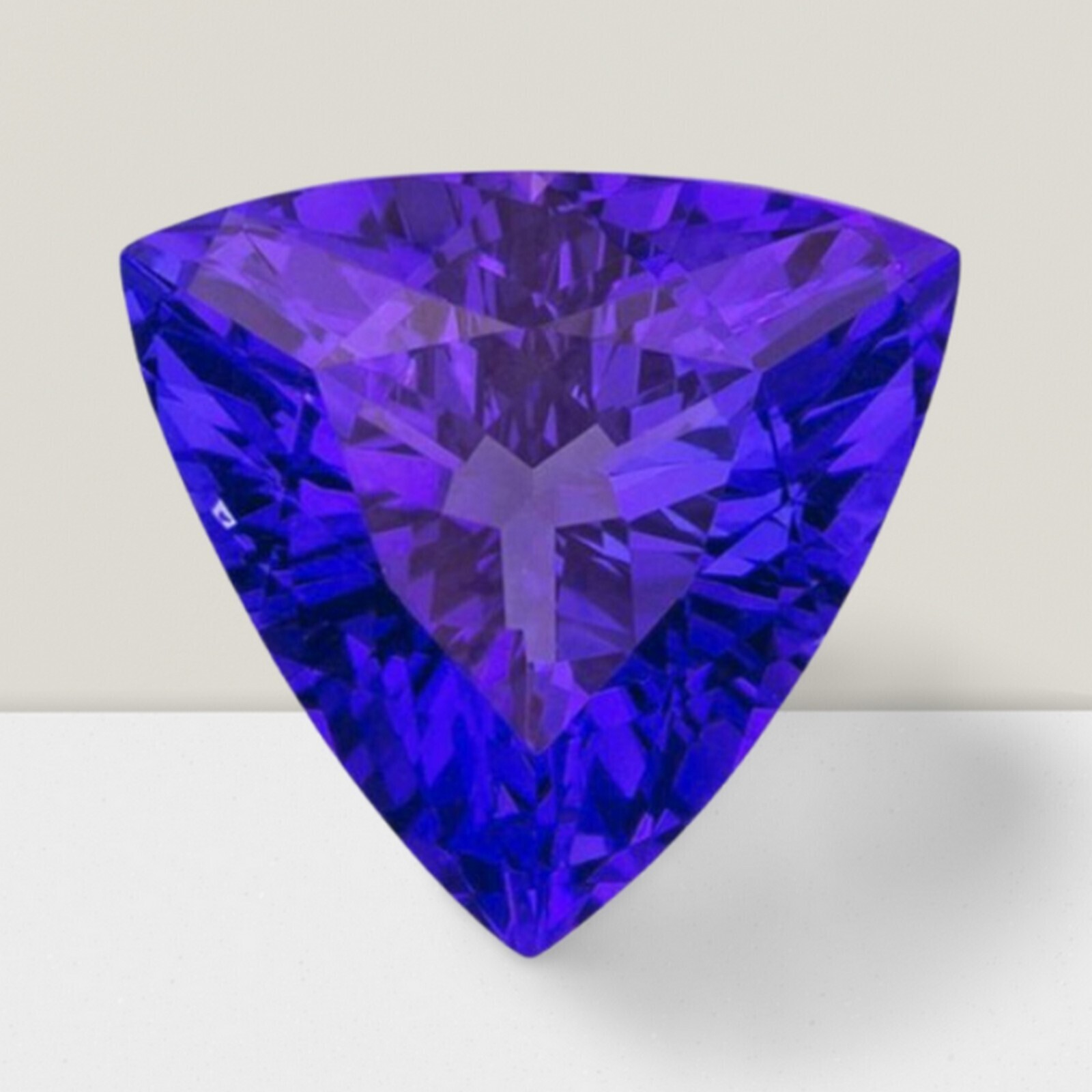 Tanzanite Trillion Cut Gemstone 1 Cts – 7 mm Flawless Loose Gem
