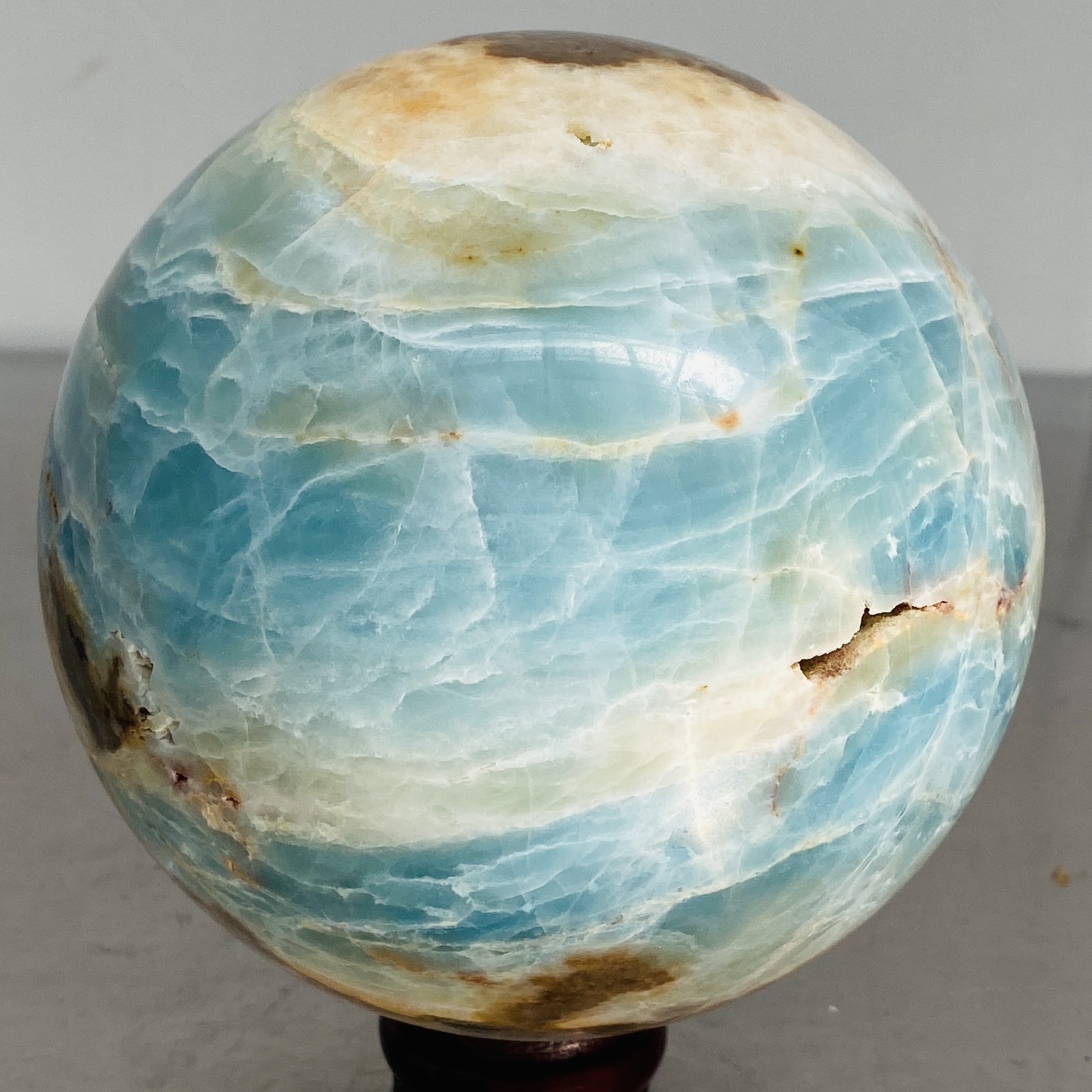 Natural amazon stone quartz ball crystal sphere healing 1760G (3.88LB)