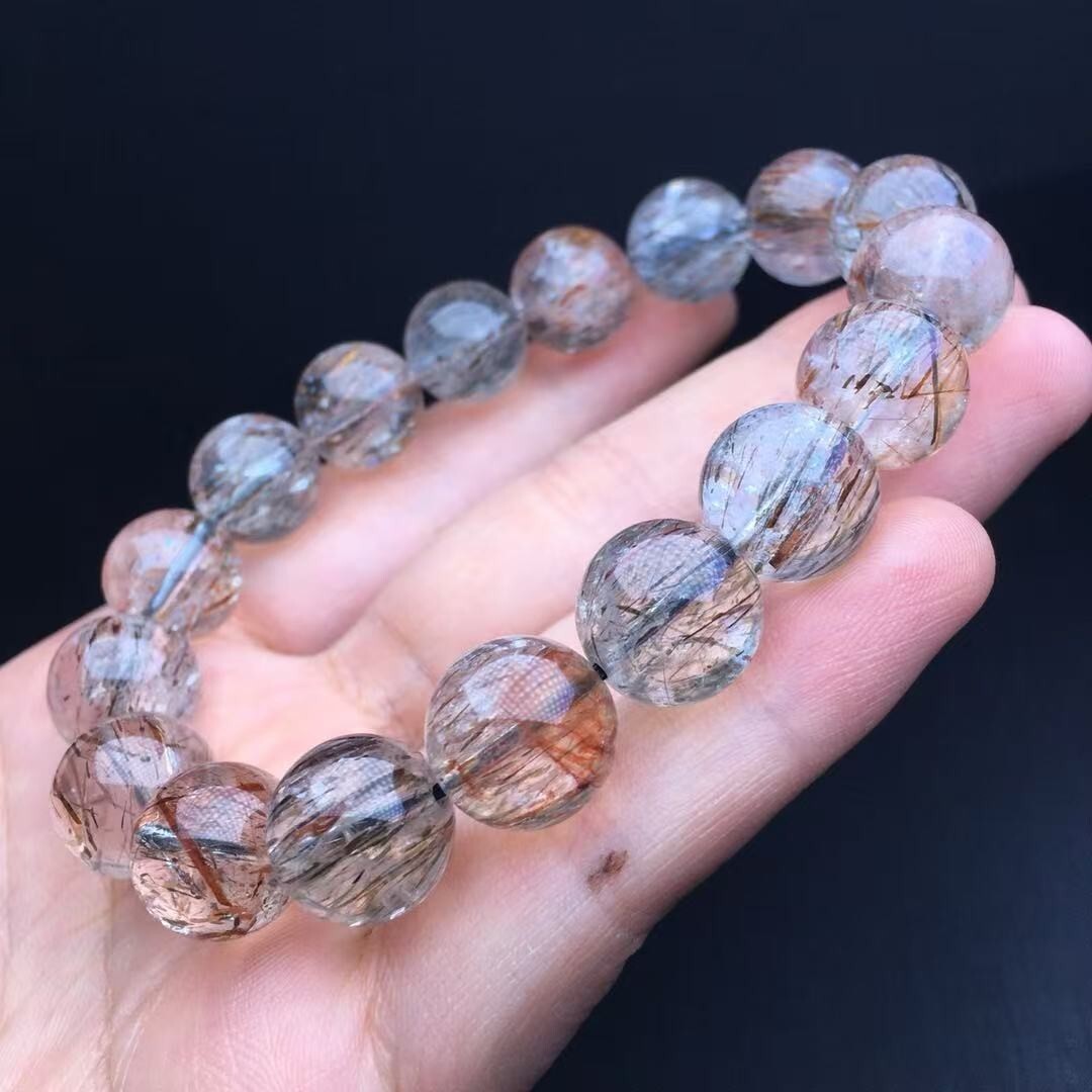 13mm Natural Super 7 Quartz Bead Bracelet Crystal Quartz Healing Decorate 1pc