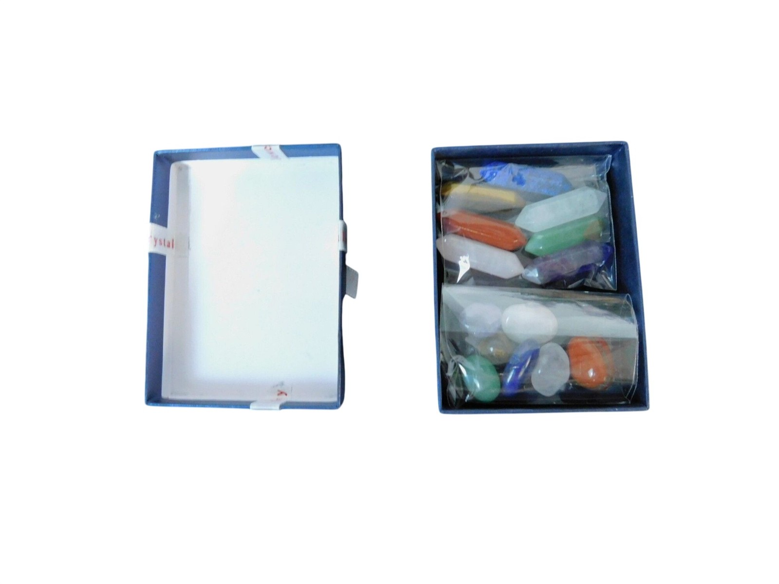 Crystal Jewelry Gift Box With Assorted Polished Gemstones & Chakra Healing Cryst