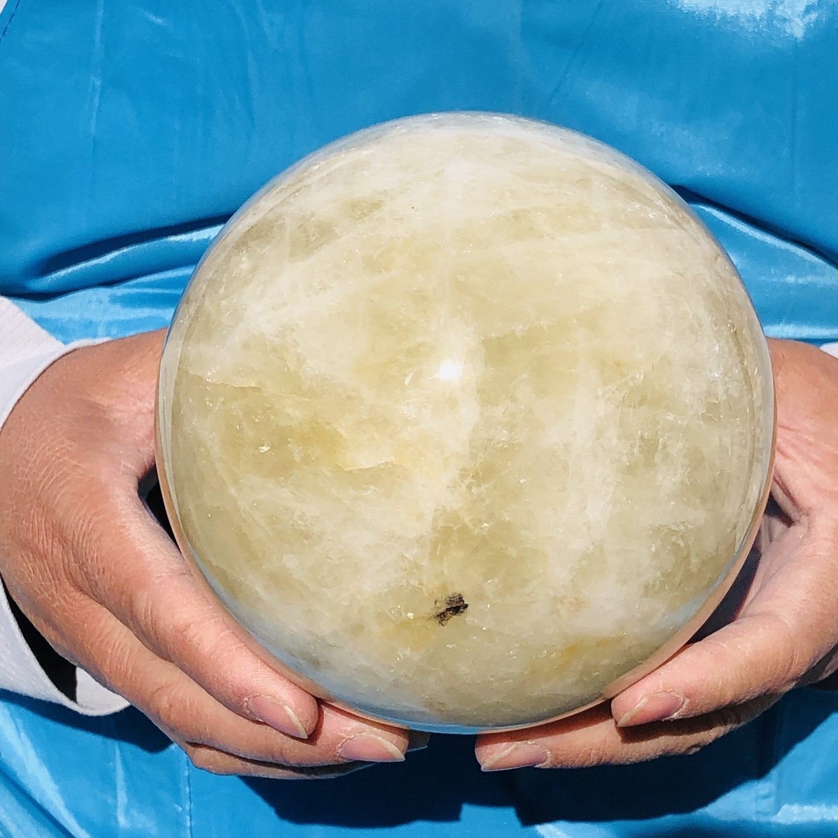 6.04LB Natural Yellow Crystal Ball Quartz Yellow Crystal Ball Healing