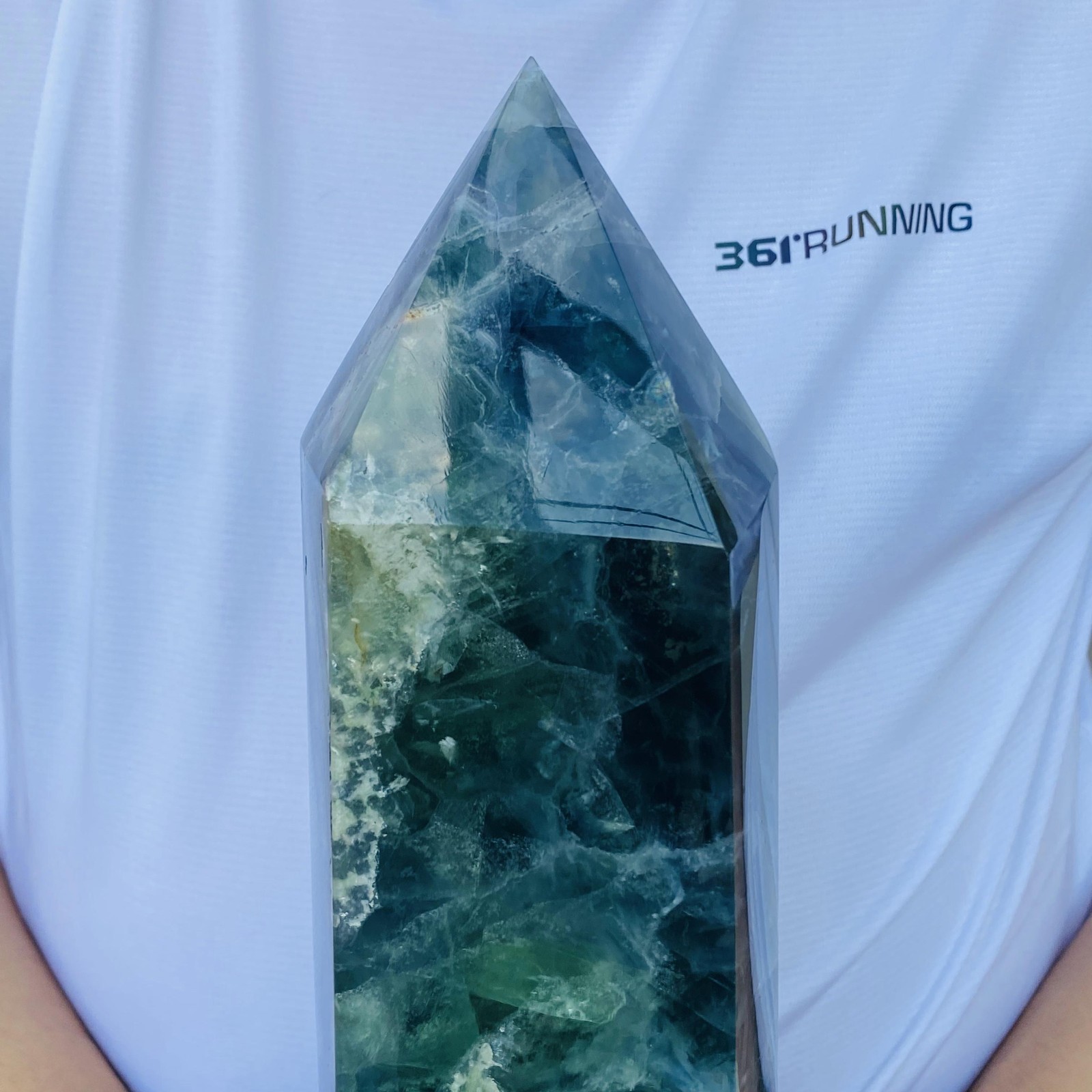 Natural Fluorite Obelisk Quartz Crystal Healing Reiki Wand Tower Point 4800g