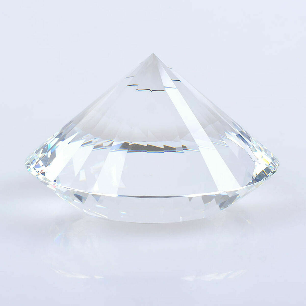 LONGWIN 80MM Colorful Crystal Diamond Glass Paperweight Art Giant Wedding Decor