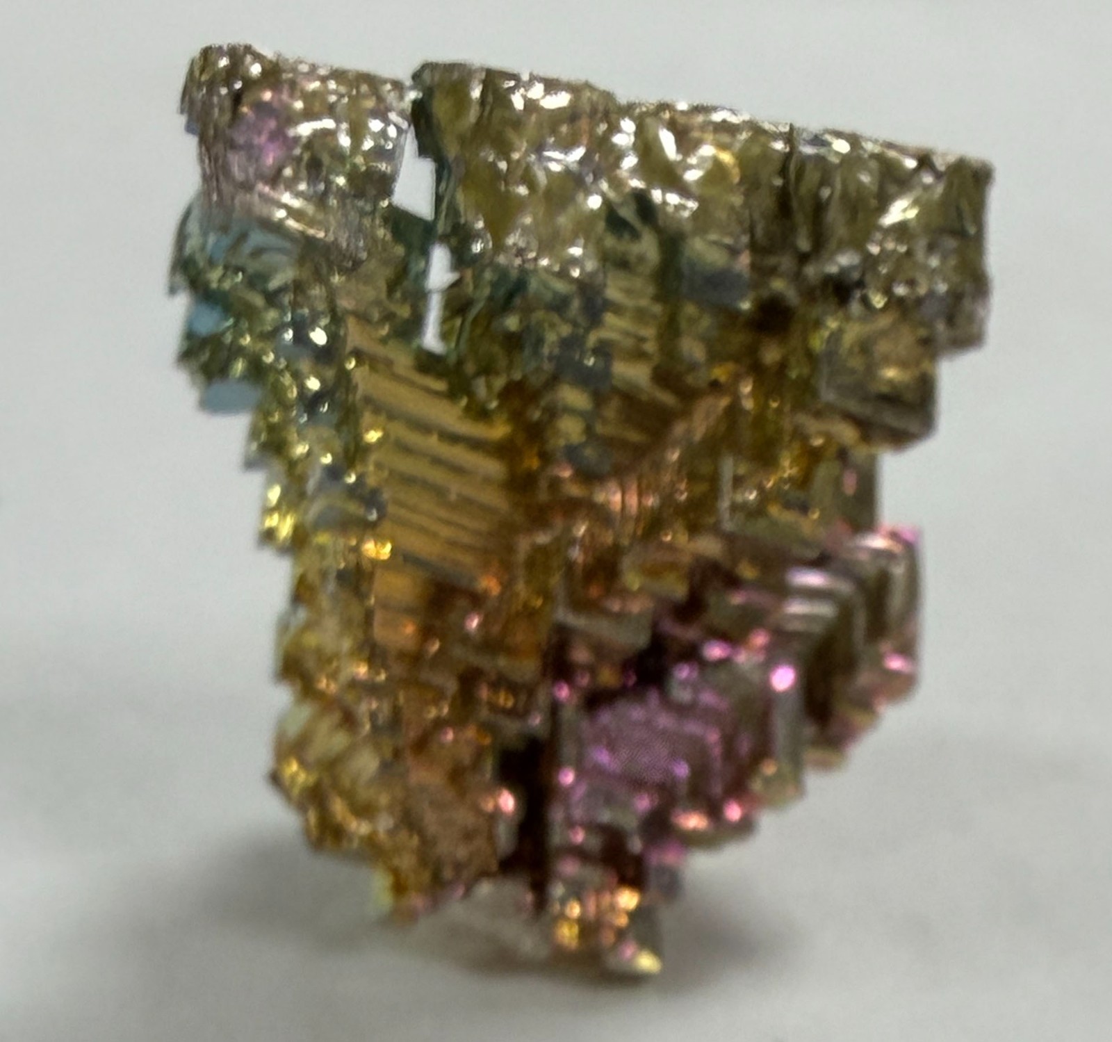 Rainbow Bismuth Crystal Self-Standing Step Cluster Grown in Germany 16.60g