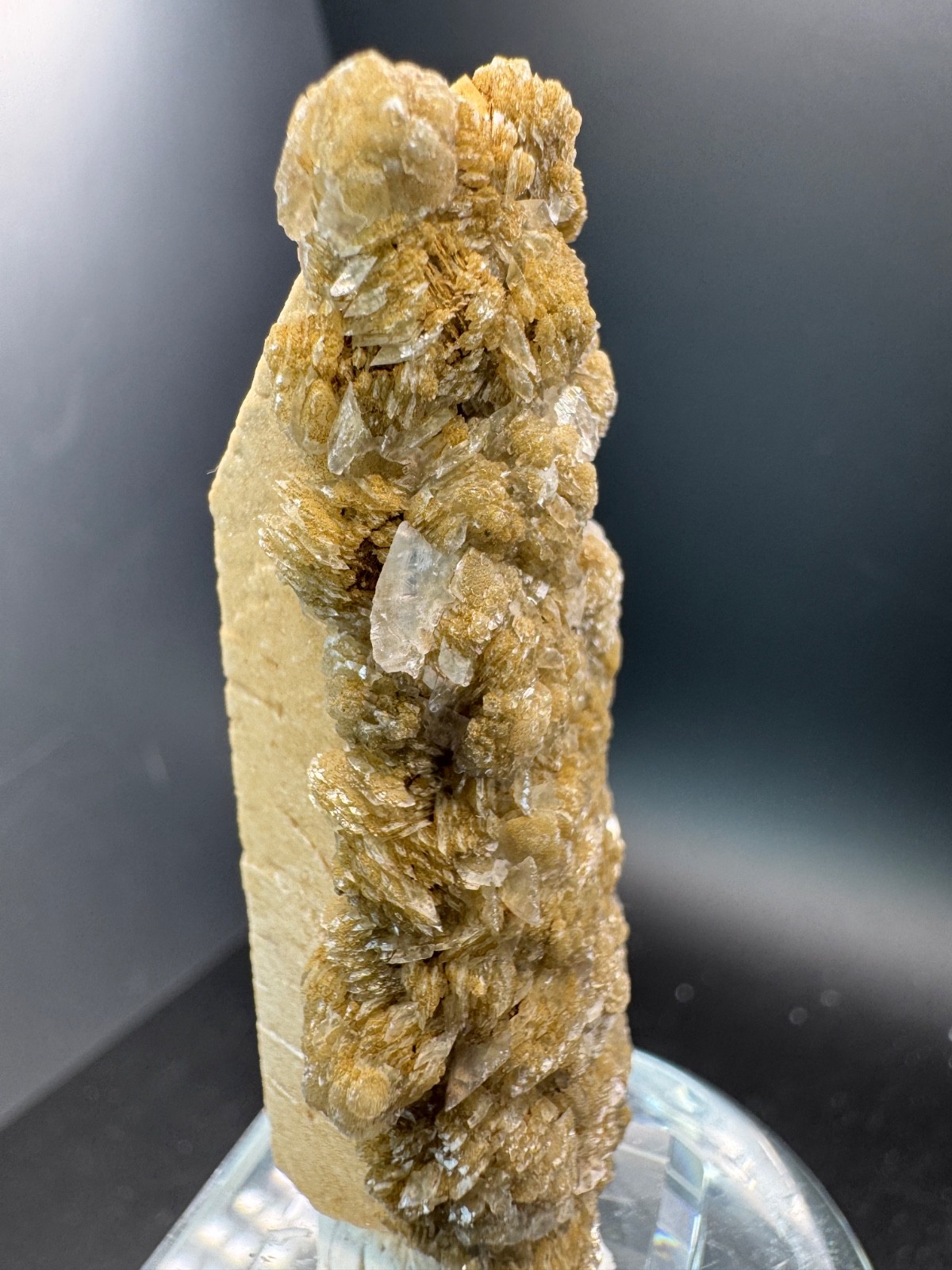 6525 Yellow Candle Quartz Point with Petal Calcite Inner Mongolia 40g