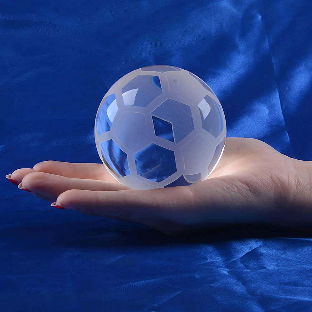 LONGWIN Crystal Glass Soccer Football Ball Sphere ORB 40-80mm Graduation Gift