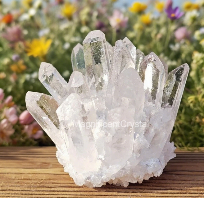 300G+Natural Clear Quartz Crystal Geode Cluster Reiki Art Decor Manifestation