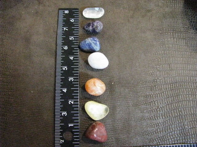 *YOU PICK *15 CHOICES* NATURAL MEDIUM TUMBLE STONES BY THE ROCK 7 Chakra Healing