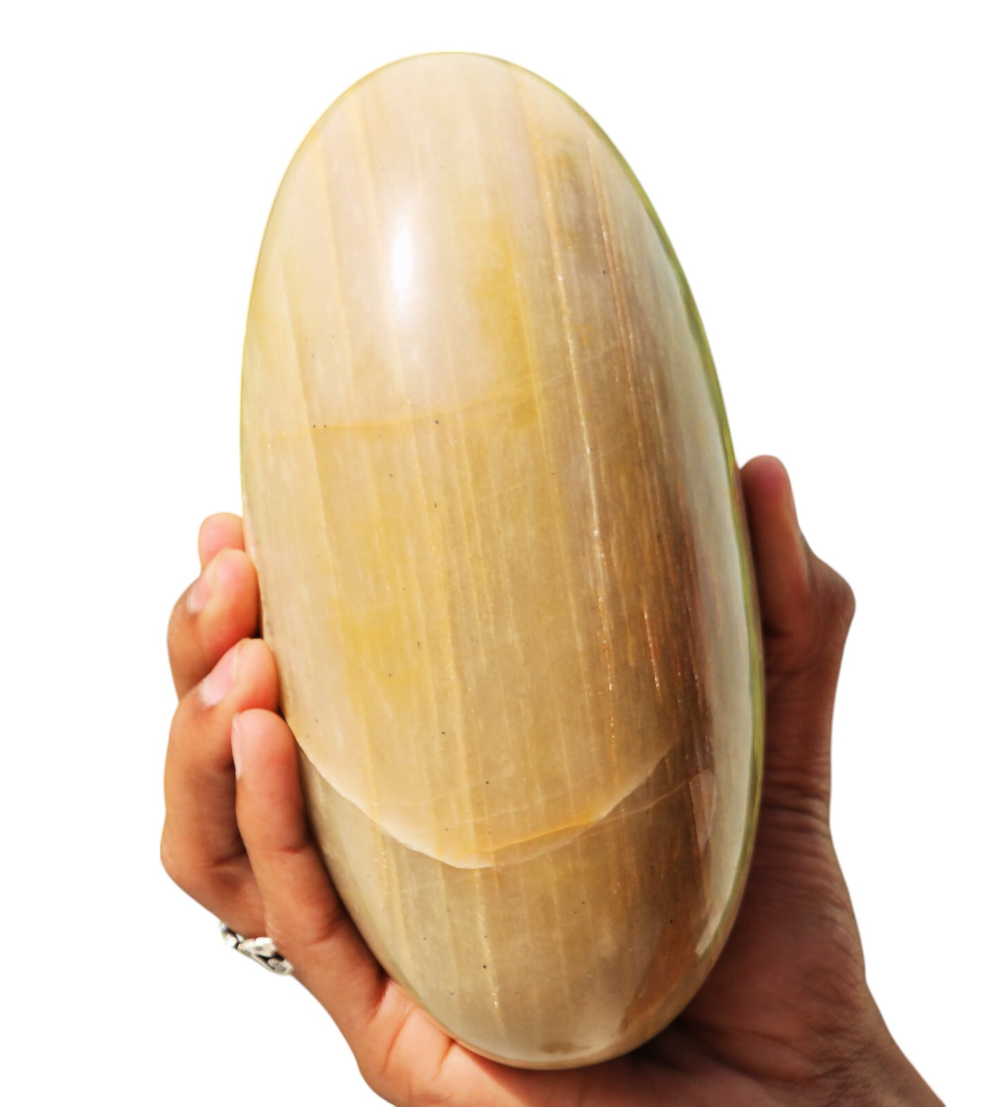 Large 180MM Yellow Jasper Stone Metaphysical Reiki Chakra Healing Charged Lingam