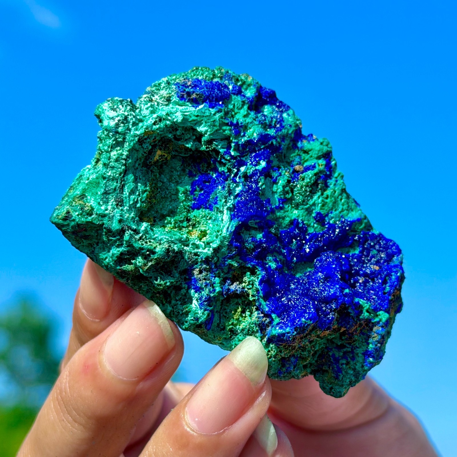 80G BEST NATURAL Azurite/Malachite Crystal Quartz Minerals Specimens