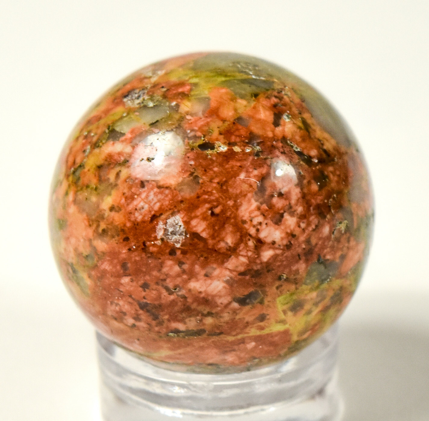 20mm Unakite Sphere Orthoclase w/ Epidote Gemstone Crystal Mineral – China (1PC)