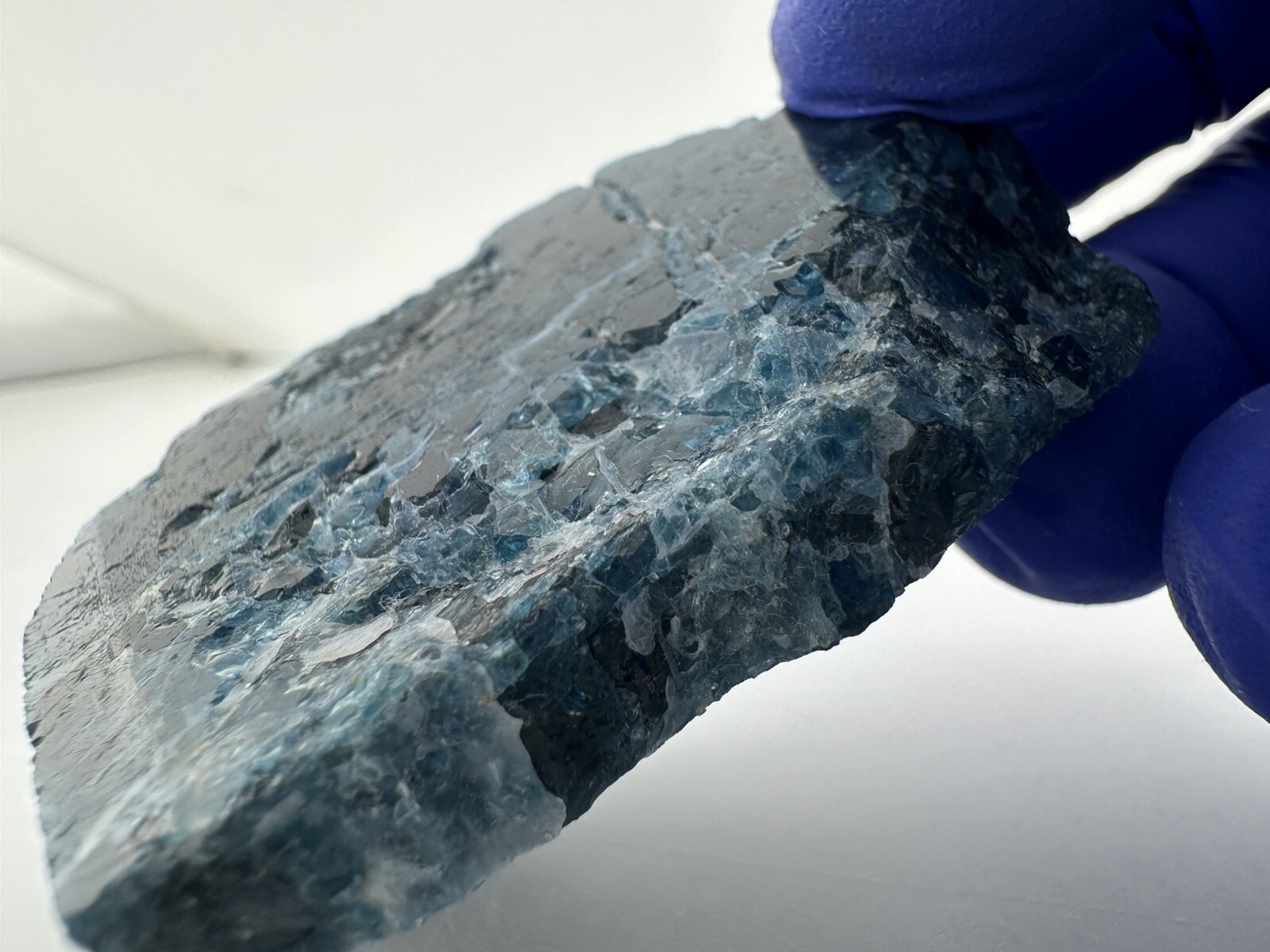 Blue Apatite Polished Natural Freeform 3 x 2 in Brazil Self-Standing