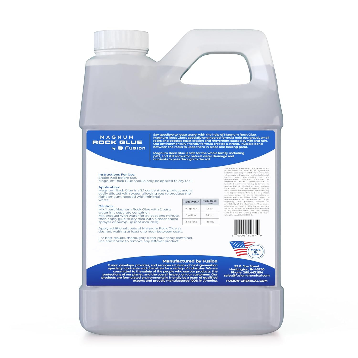 Magnum Rock Glue 128Oz – Strong Adhesive for Landscaping & Gravel Binding