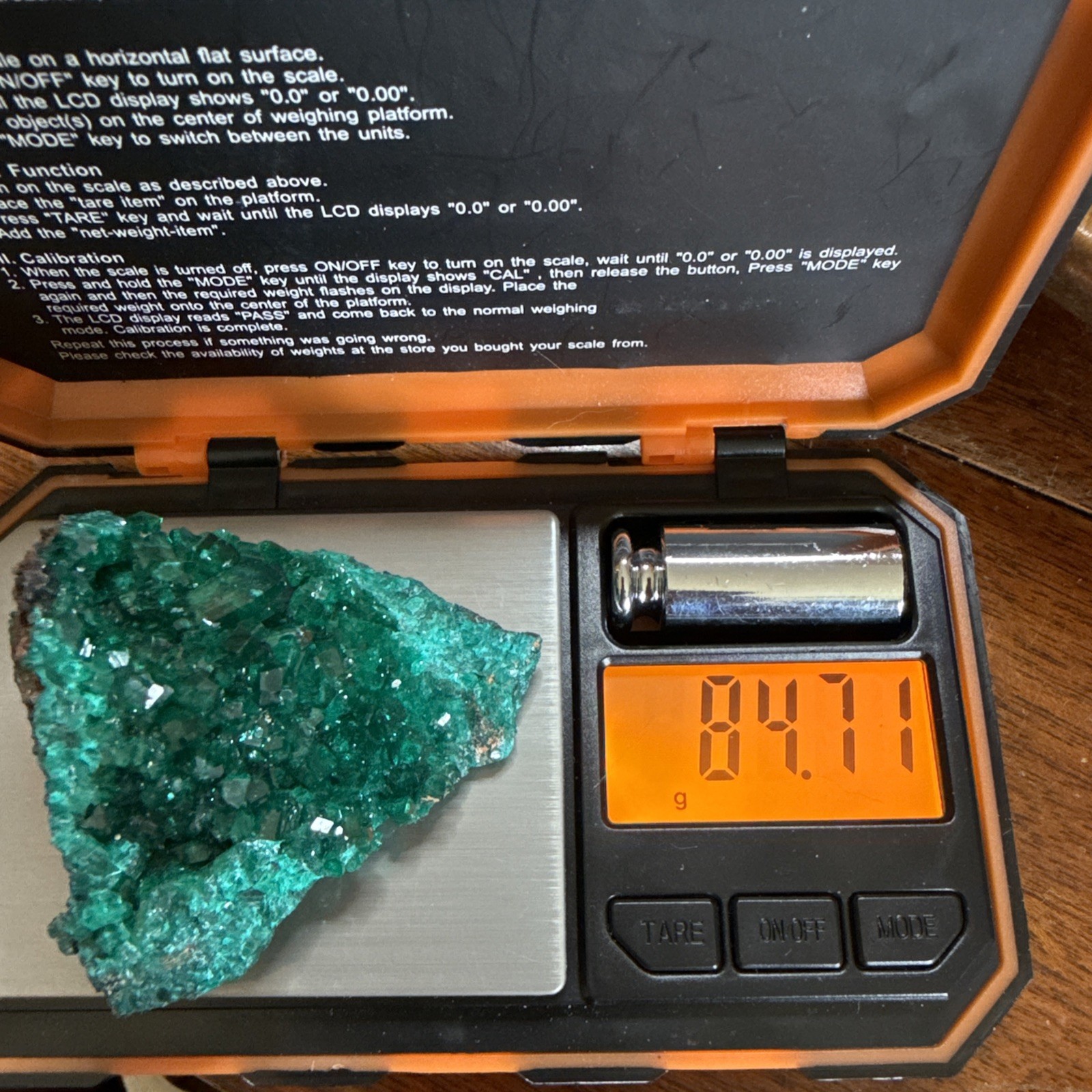84.7g Gem Dioptase Crystal Cluster Mineral Specimen Bouenza Department, Congo