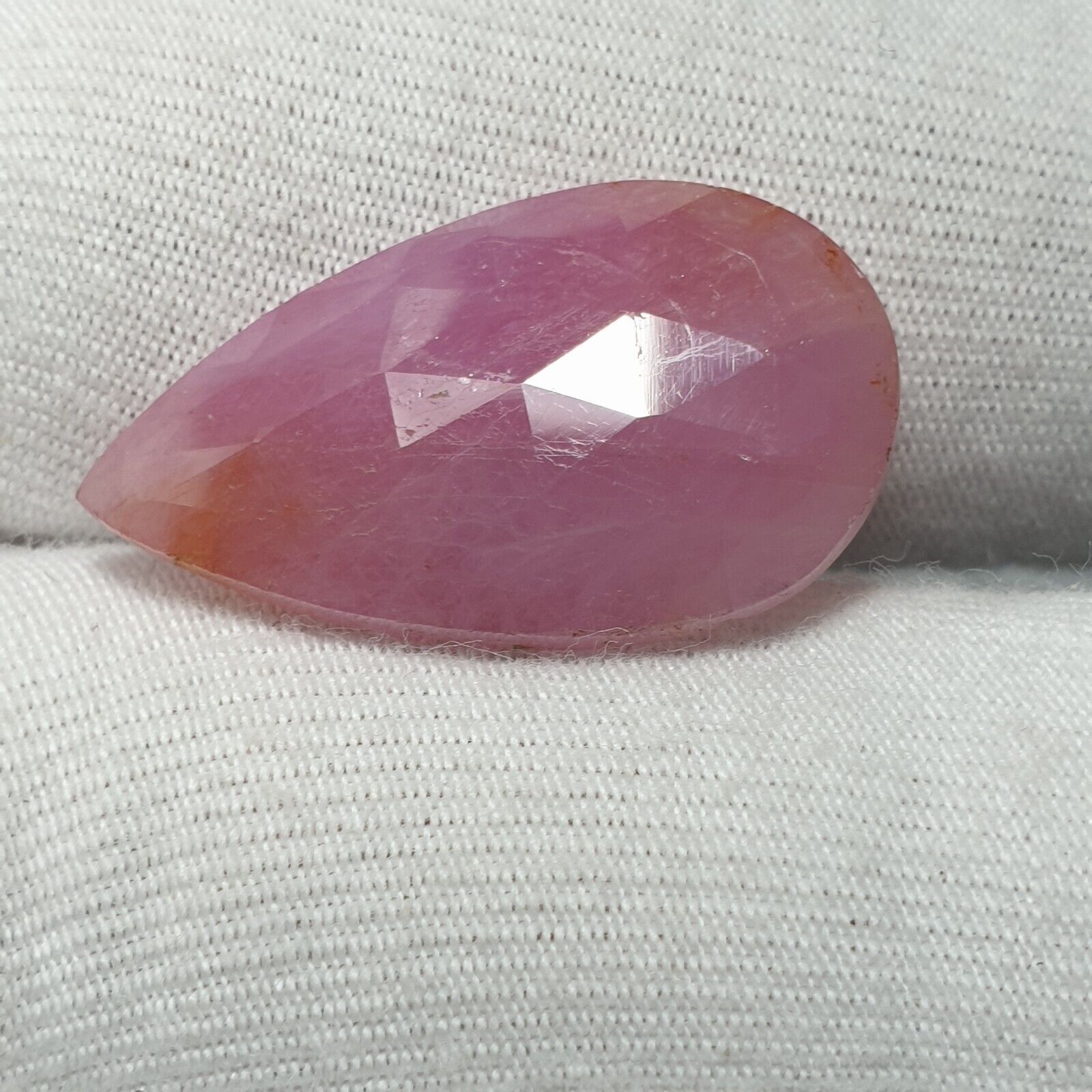 100% Natural Pink Sapphire 13.50×18.50 MM Pear Shape 12.55 Crt Slice Faceted