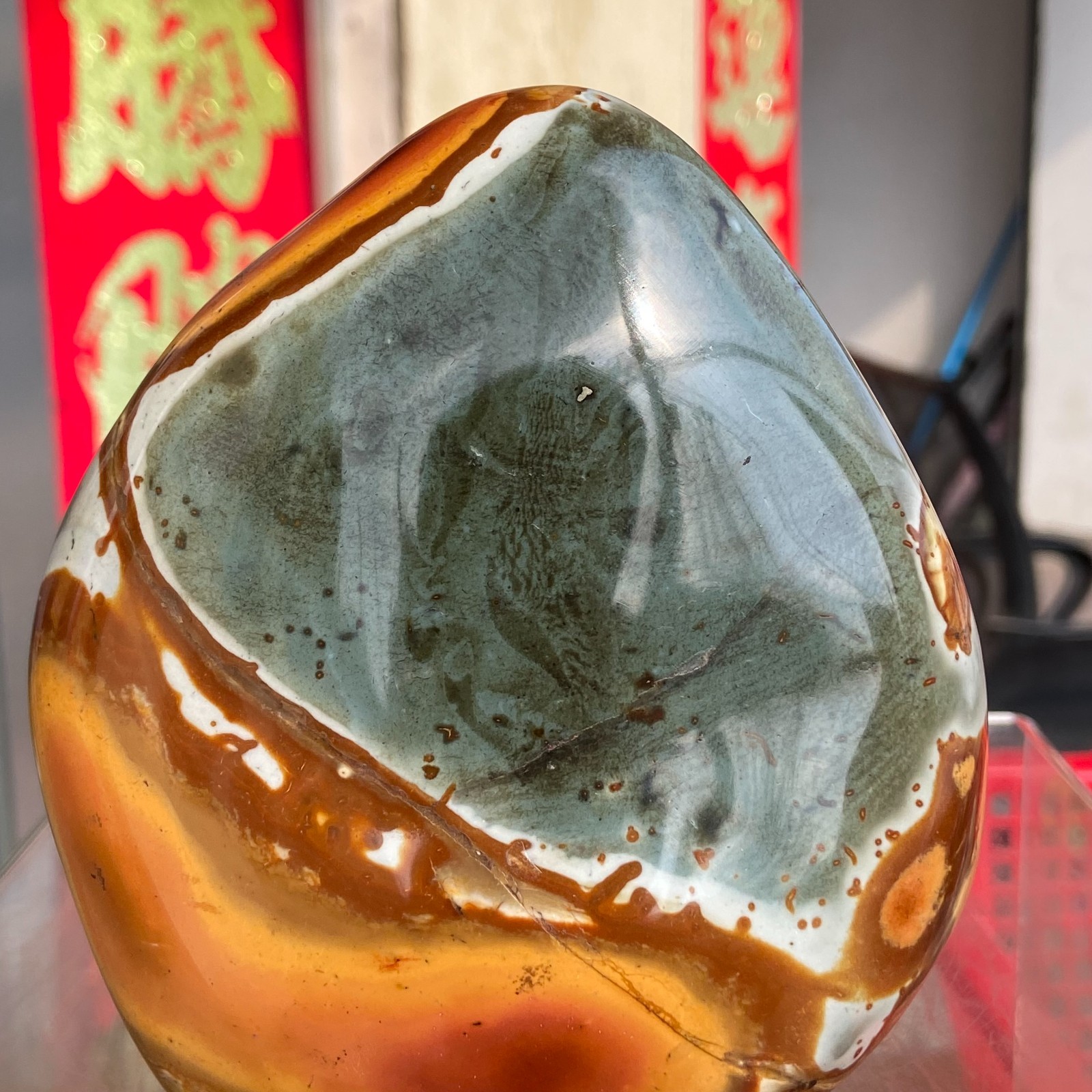 3.02LB Large Polychrome Ocean Landscape Jasper Stone Mineral Display Specimen
