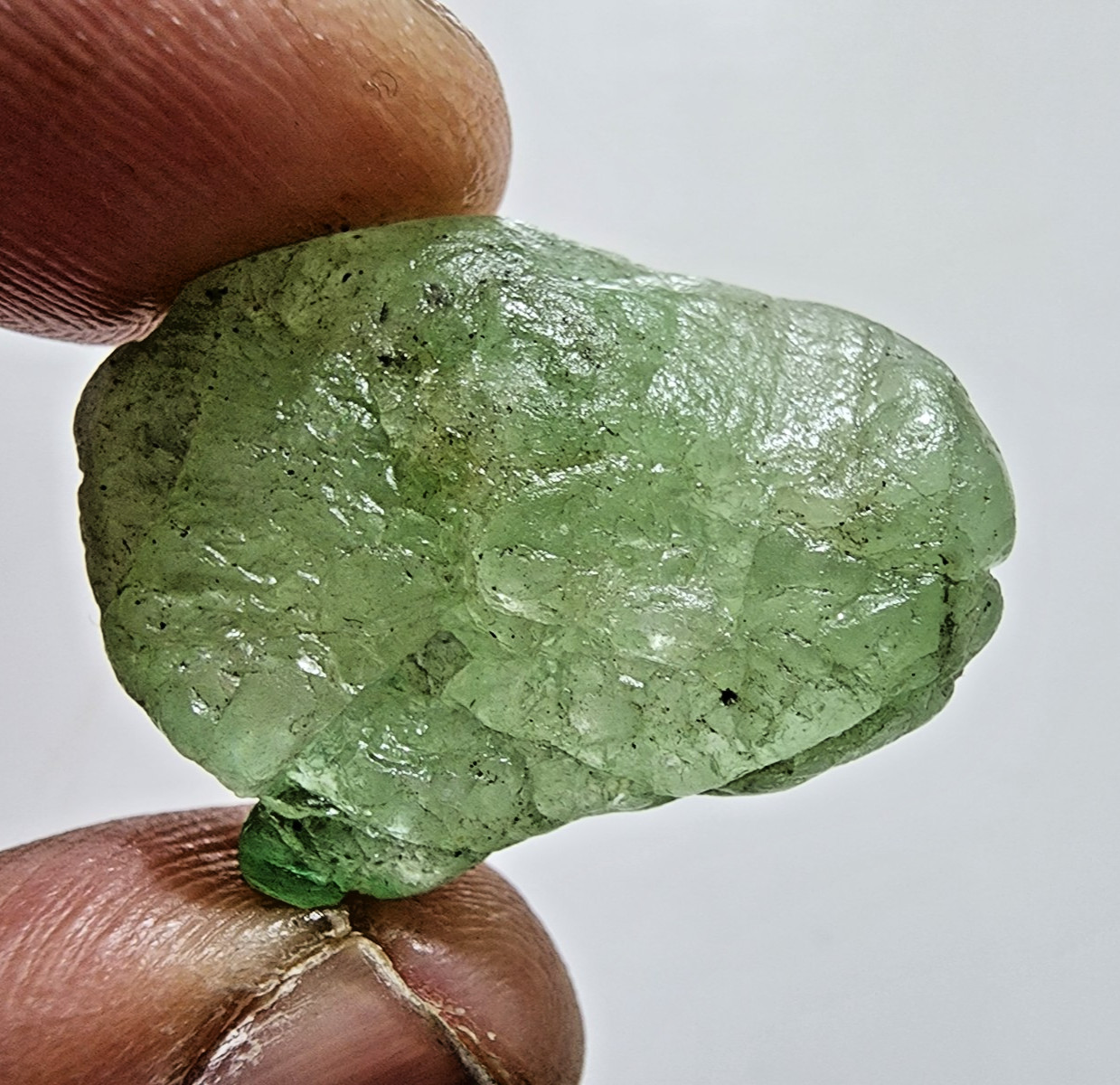 54.20 Ct Wonderful Tsavorite Garnet Rough Green Untreated Crystal Jewelry Making