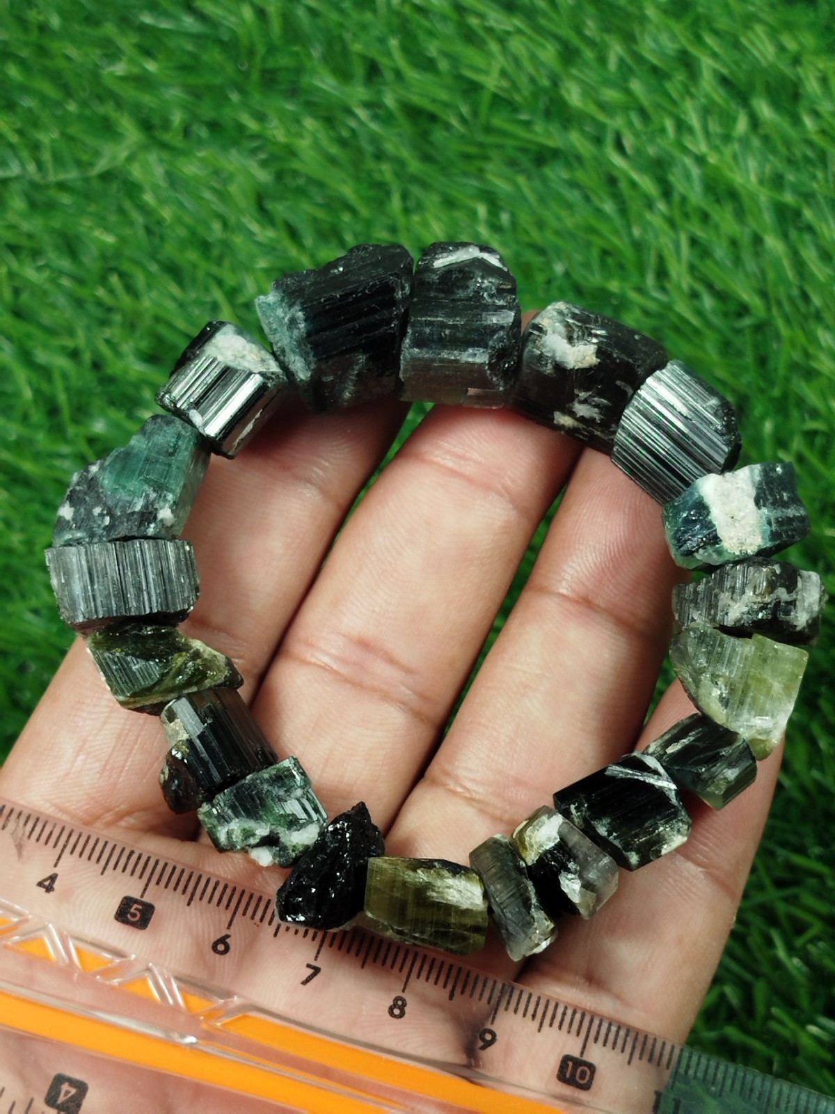 74 Grams Green Tourmaline Stackable Bracelet From Skardu Pakistan