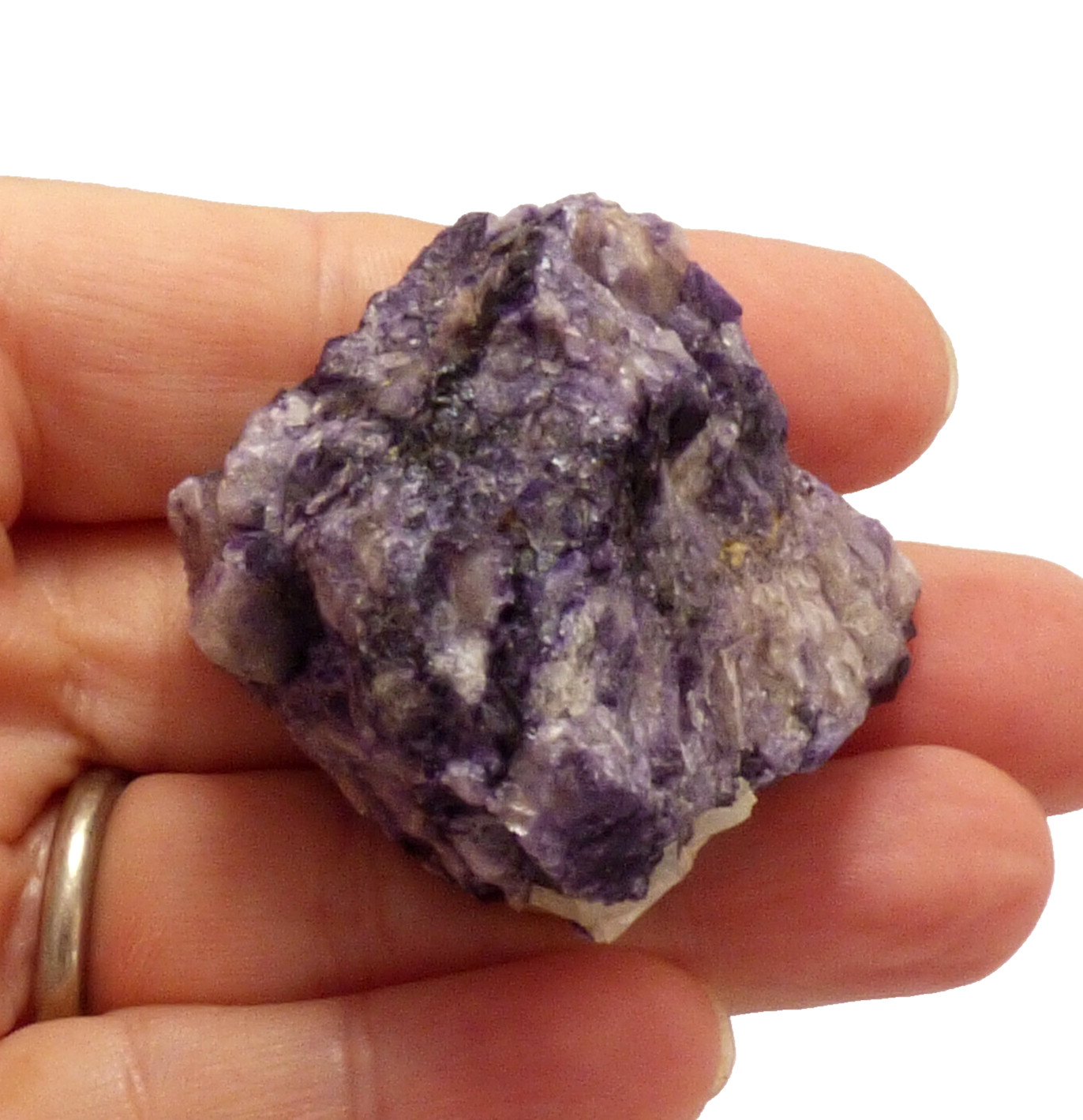 Blue John Fluorite Crystal Display Specimen Derbyshire UK 43mm 85g Unpolished