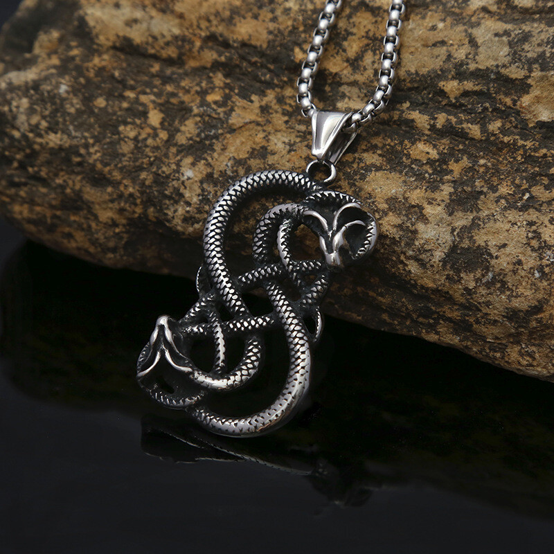 Fashion Jewelry Viking Ssangyong Pendant Retro Men/women Necklace Gift 1PC
