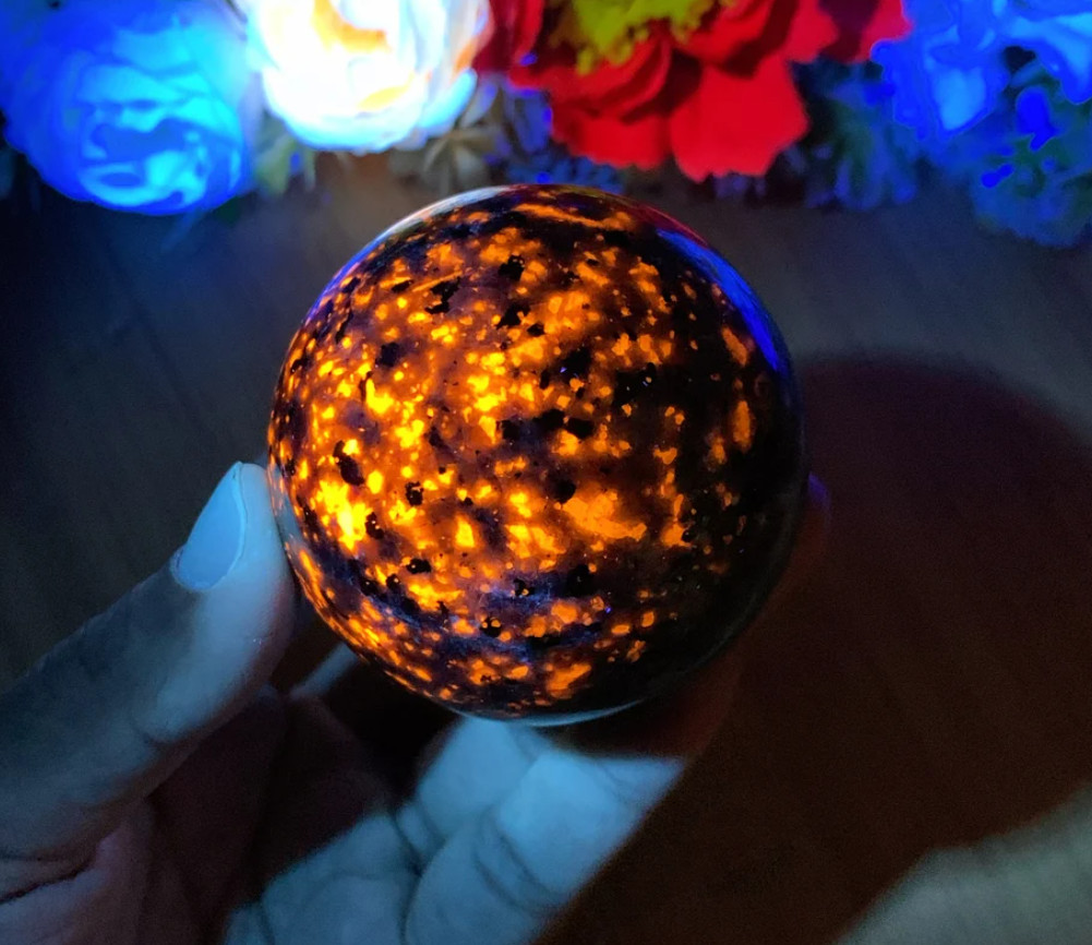 300g+ Natural Yooperlite stone ball quartz sphere crystal healing 1x