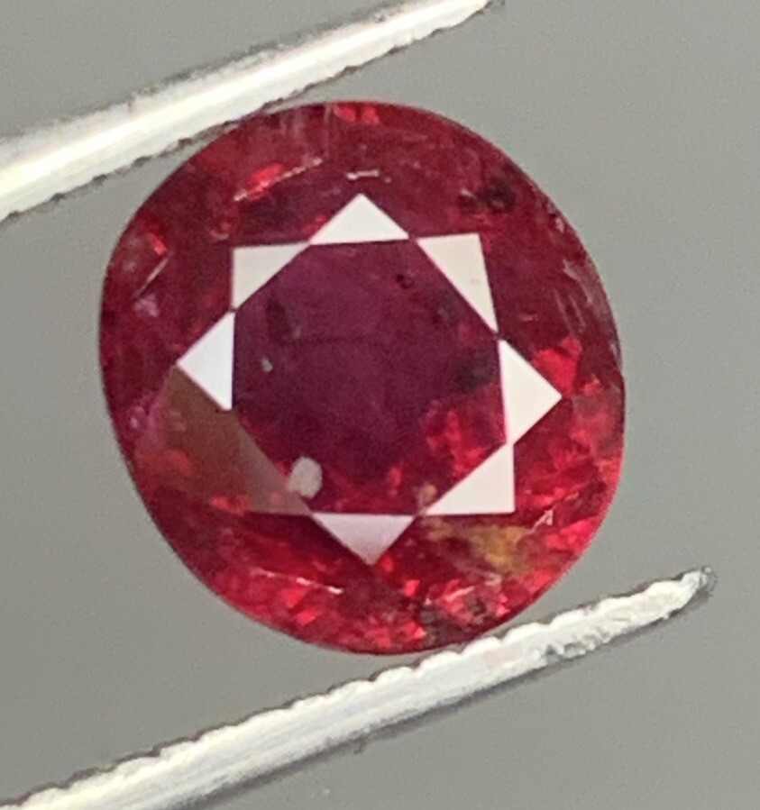 2.15Ct Beautiful Natural Red Color Ruby Unheat Oval Mix Cut From Mozambique