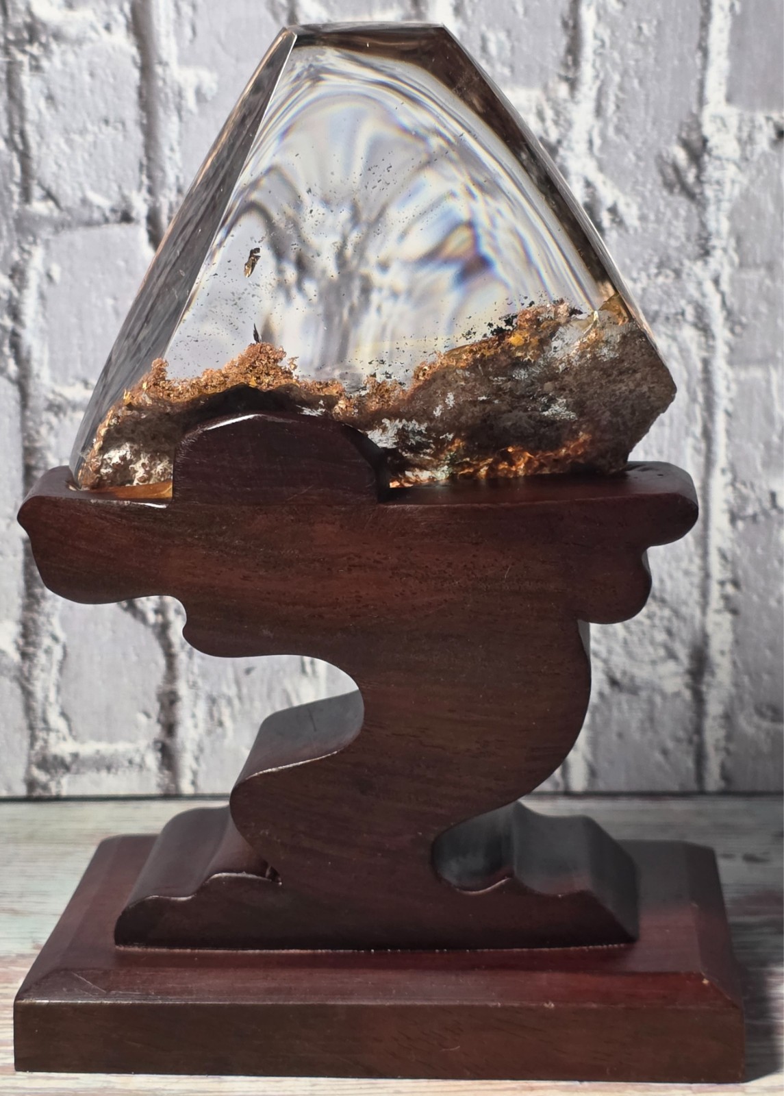 Museum Grade 4 Seasons Garden Quartz Crystal Freeform Rainbow Landscape Display