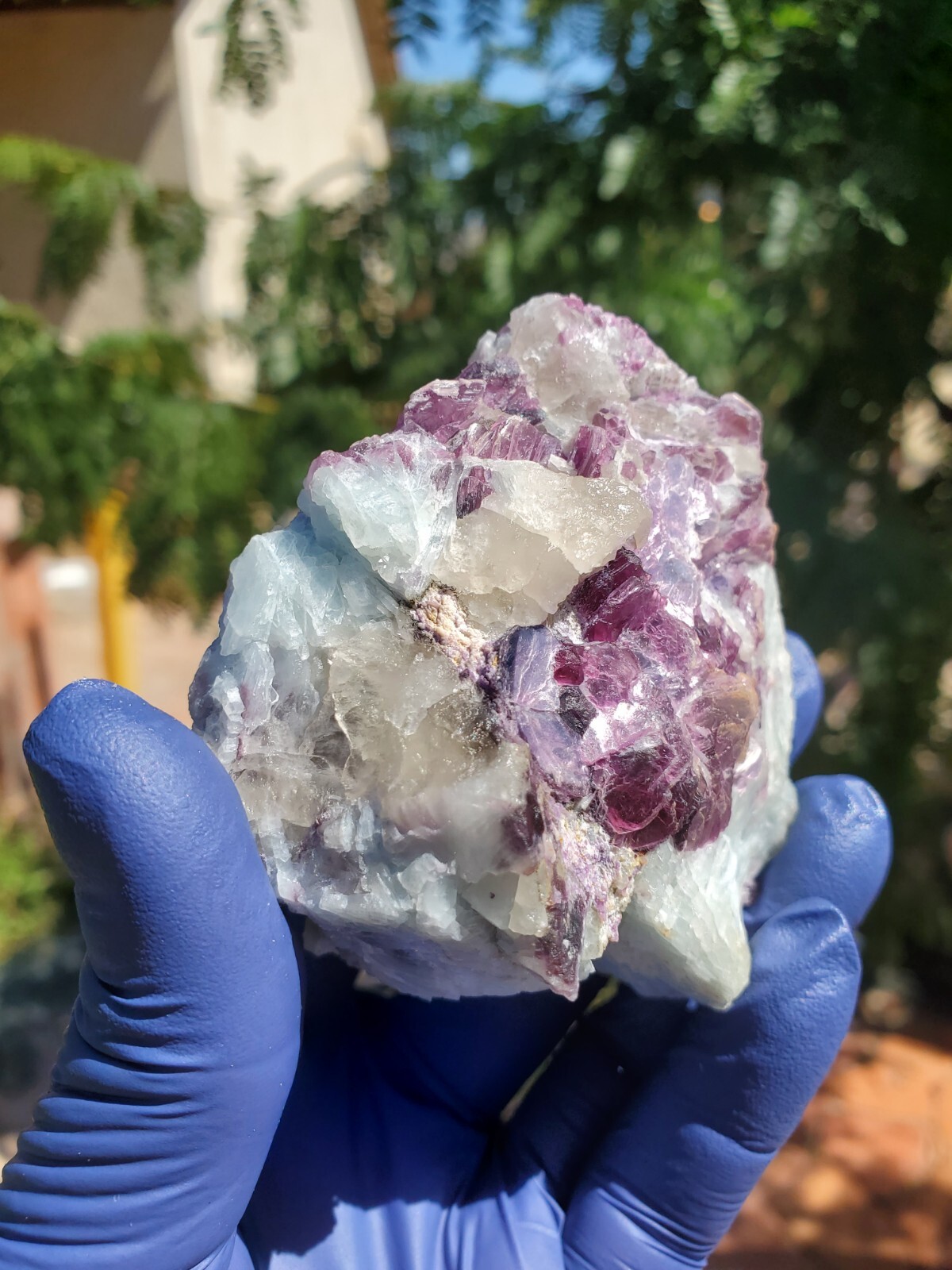 206G Natural purple lepidolite Crystal Specimen mineral A326 Mozambique