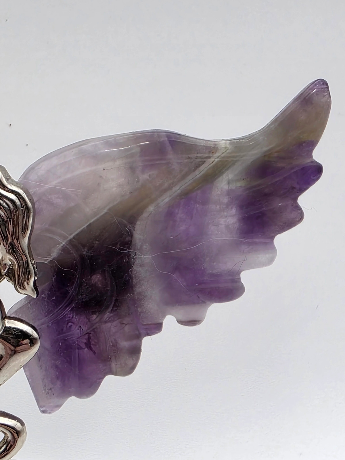 💜 Tiger’s Eye and Amethyst Forbidden Love Mini Wings — Divine Calm (2.5″)