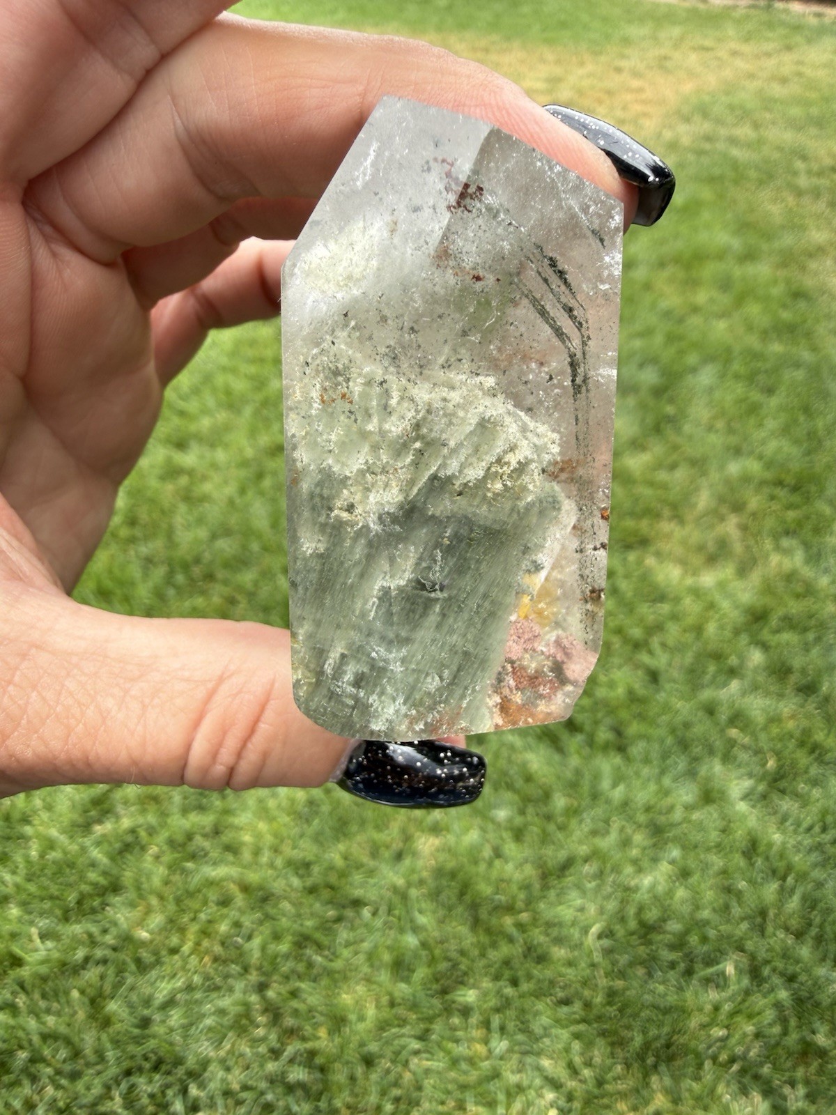 Natural Garden Quartz Lodolite Crystal Freeform Scenic Phantom Inclusions 2.2”