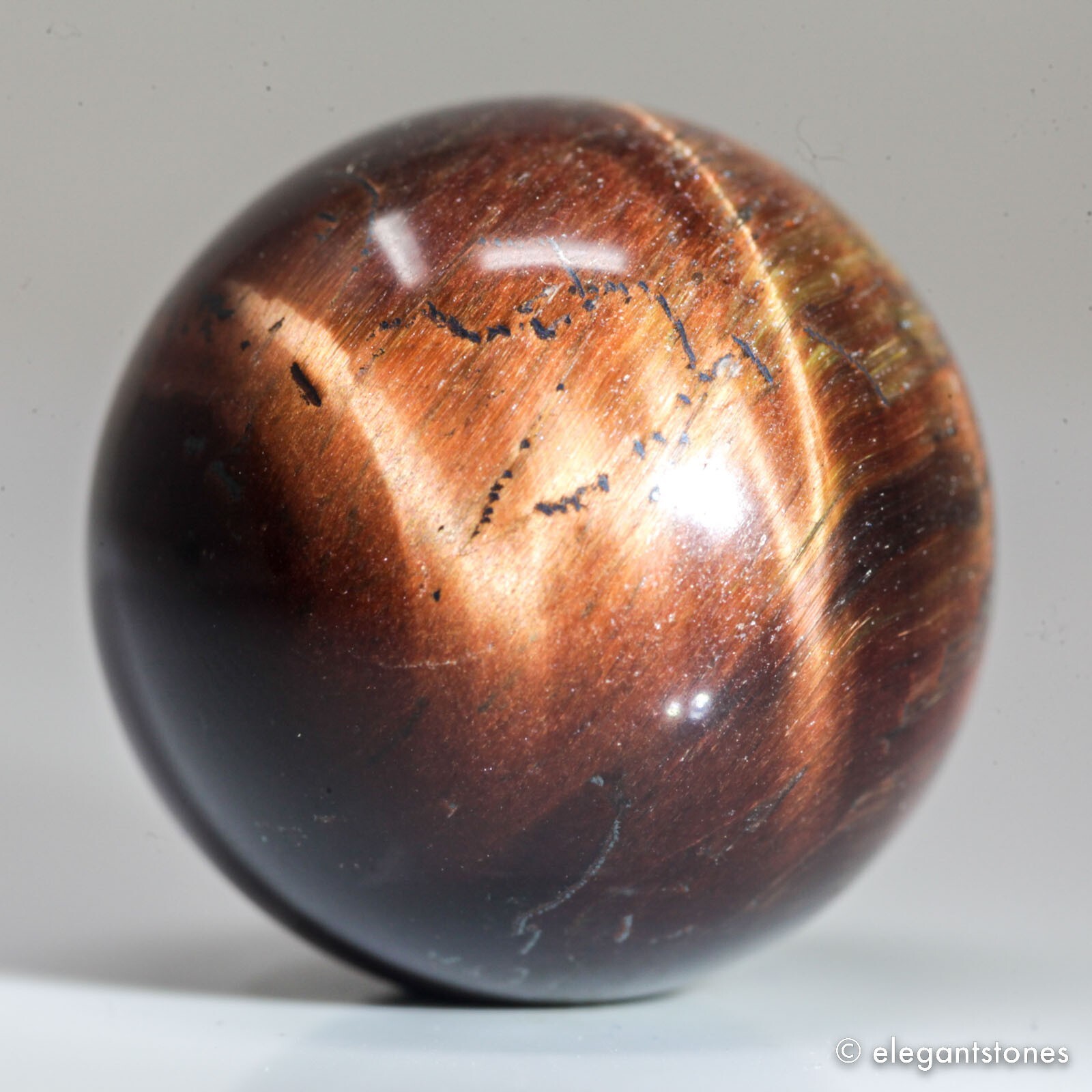 26g26mm Red Tiger Eye Sphere Crystal Ball Natural Quartz Healing Gemstone Chakra