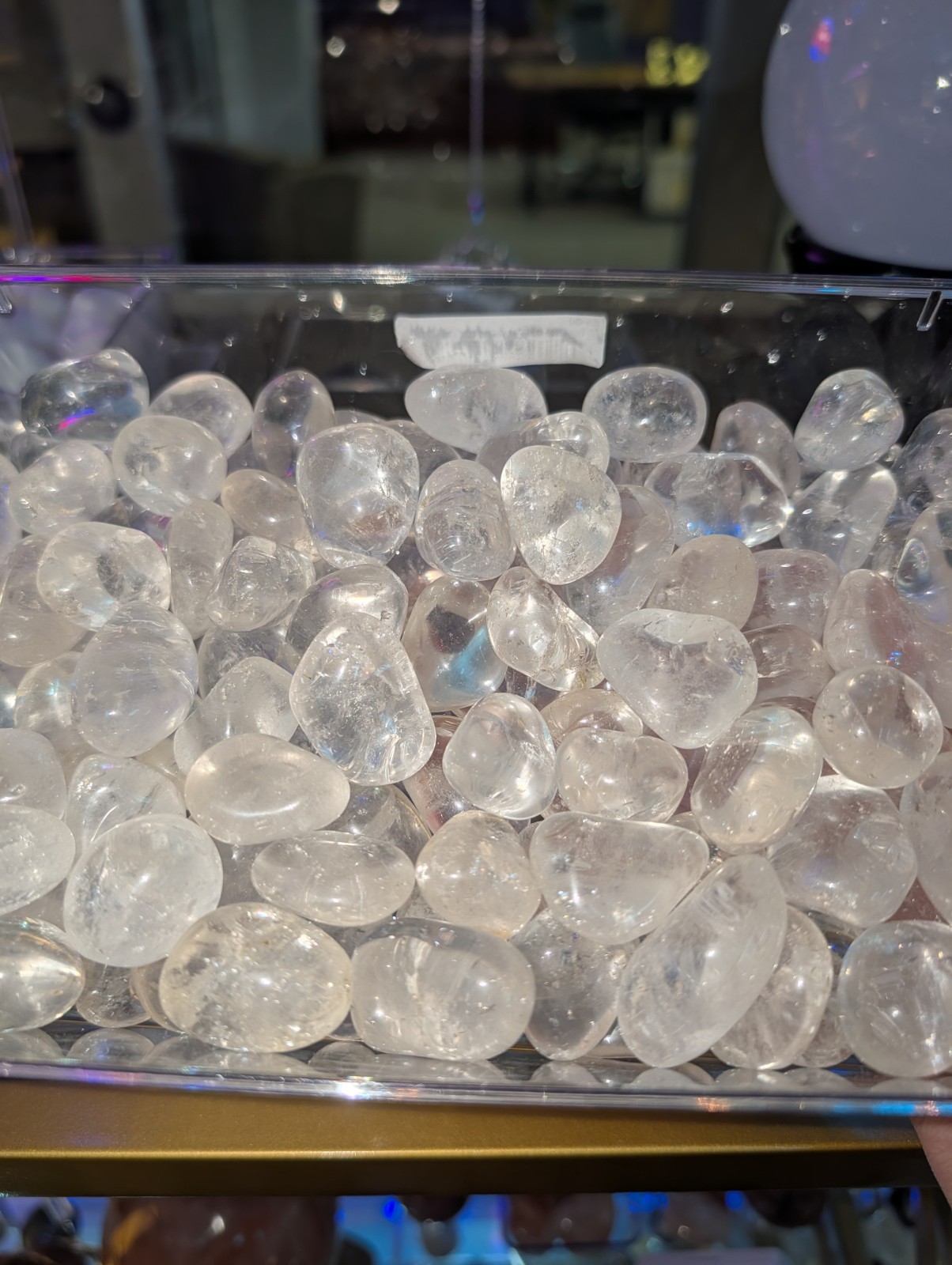 Grade A Clear Quartz Tumbled Stone | Genuine Natural Crystal | 0.8–1.2″