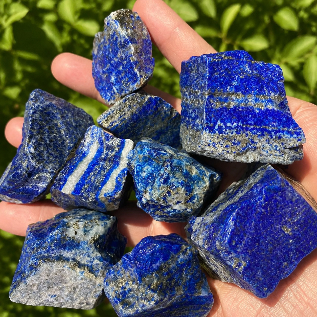 3Pcs Raw Lapis Lazuli Stone Rough Blue Crystal Healing Specimens Rocks Gifts