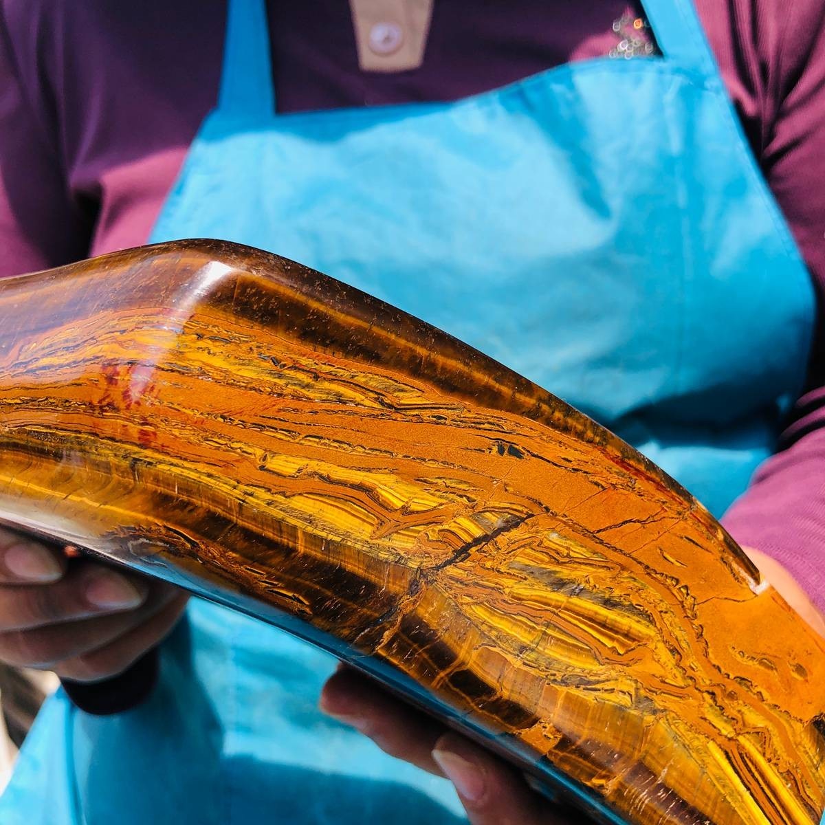 5.08LB Natural Tiger Eye Free Form Stone Reiki Healing crystal Mineral Specimen