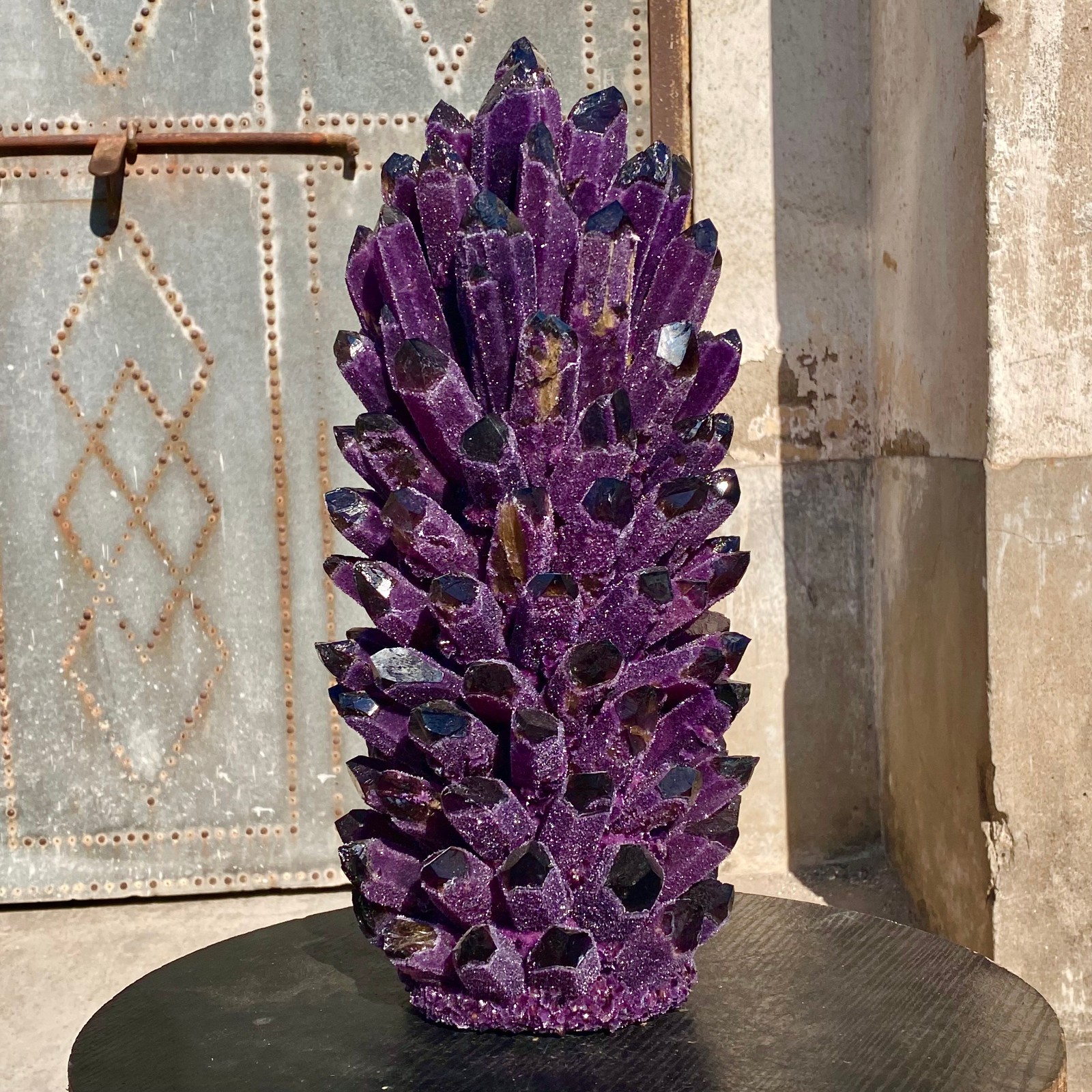 24.8LB New Find purple PhantomQuartz Crystal Cluster MineralSpecimen
