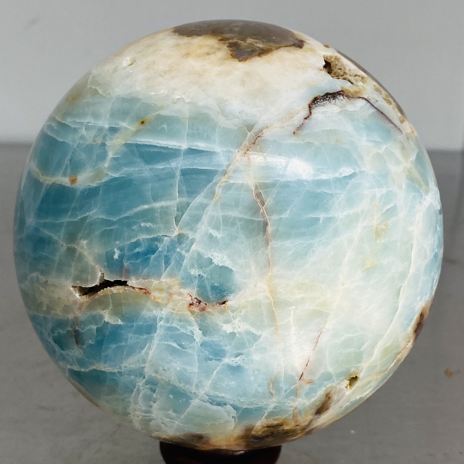 Natural amazon stone quartz ball crystal sphere healing 1760G (3.88LB)