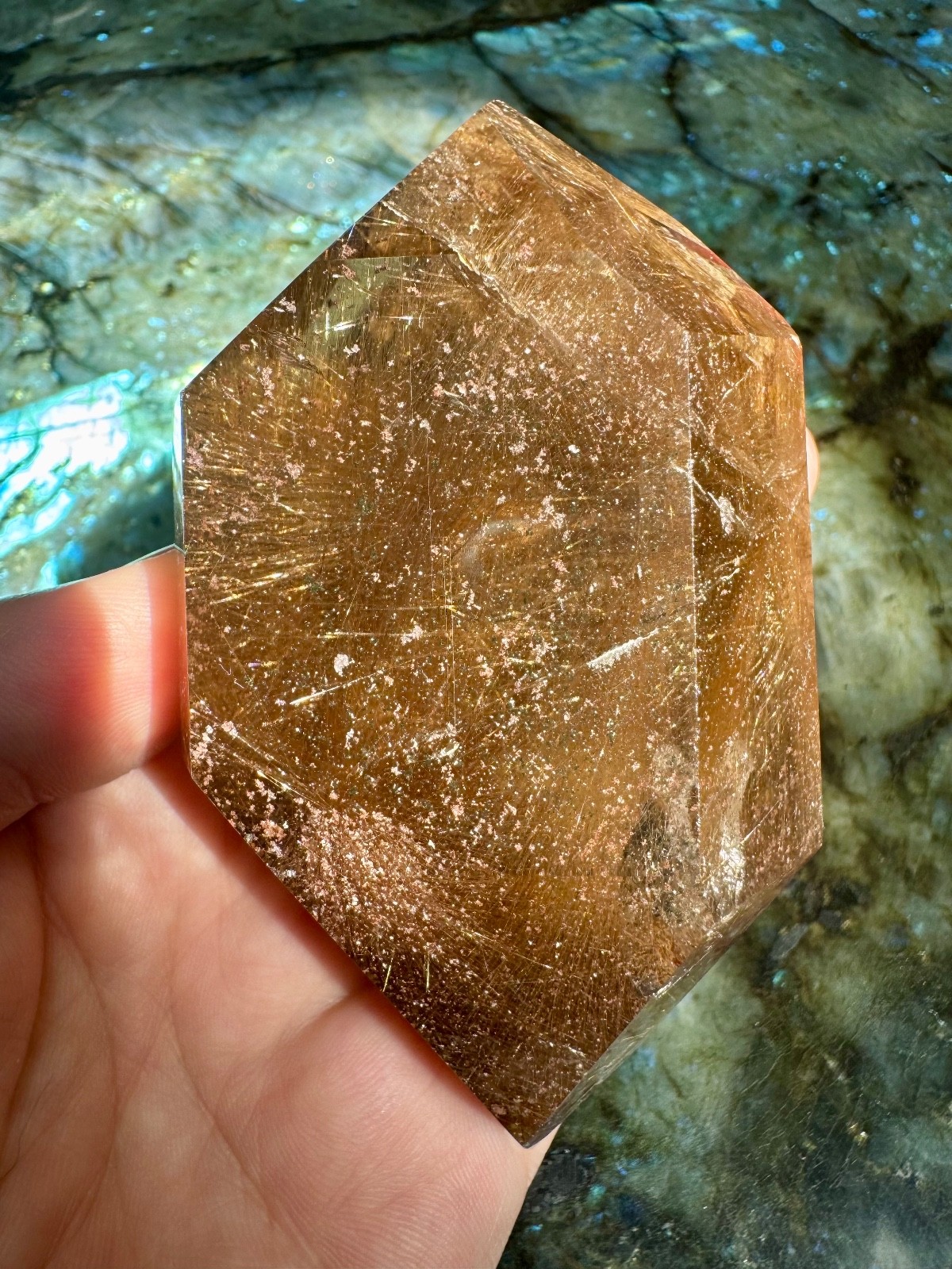 Absolutely INCREDIBLE Phantom Rutilated Smoky Quartz Double Terminated Point