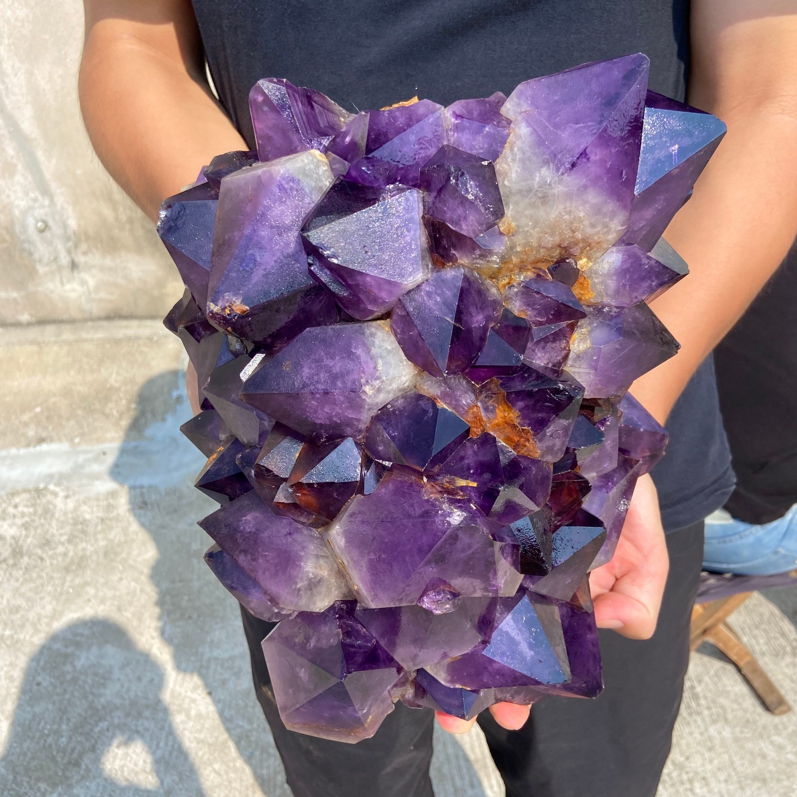 30.5lb Natural Amethyst geode quartz cluster crystal specimen Healing