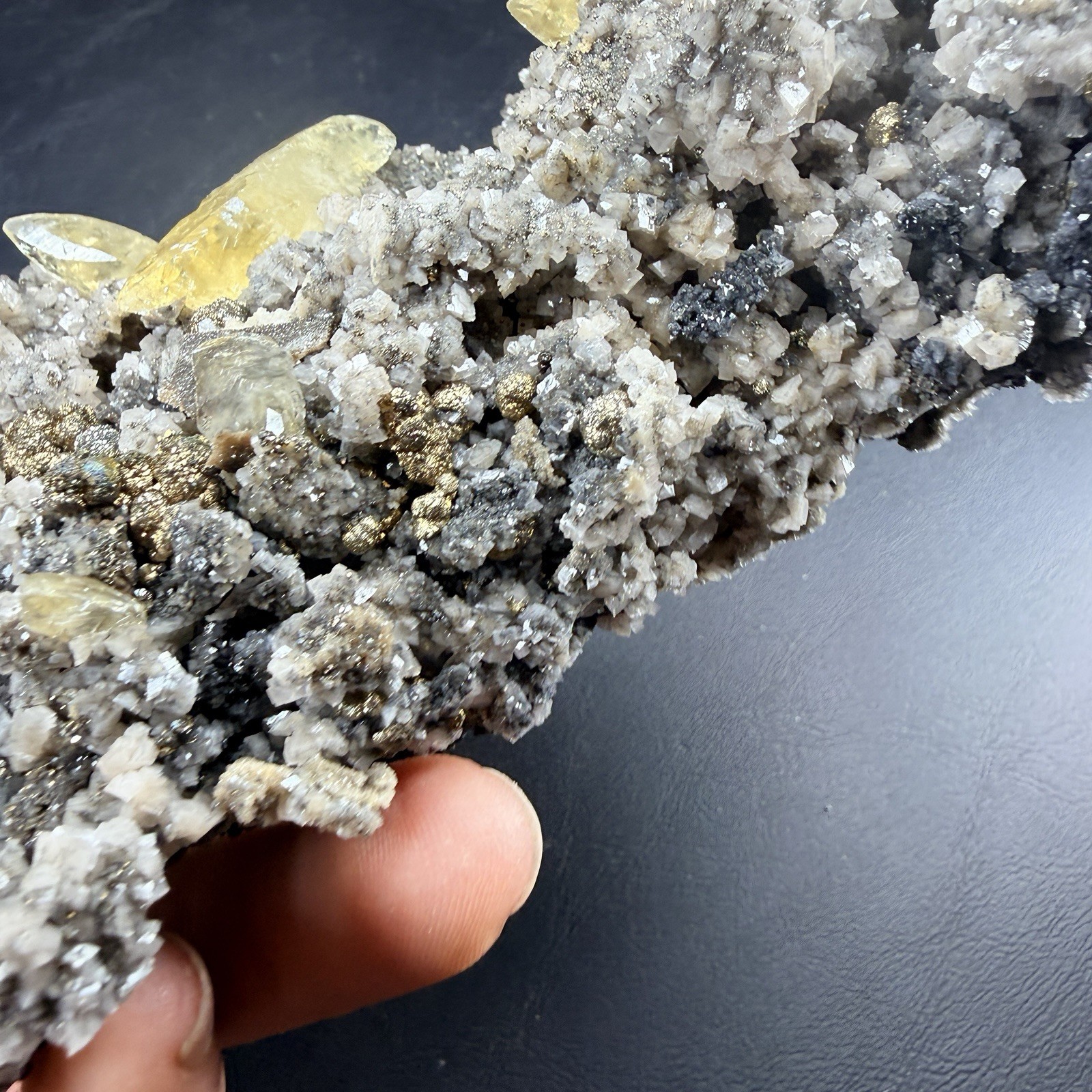 Calcite Botryoidal Chalcopyrite Dolomite Crystal Combo / Missouri *Video